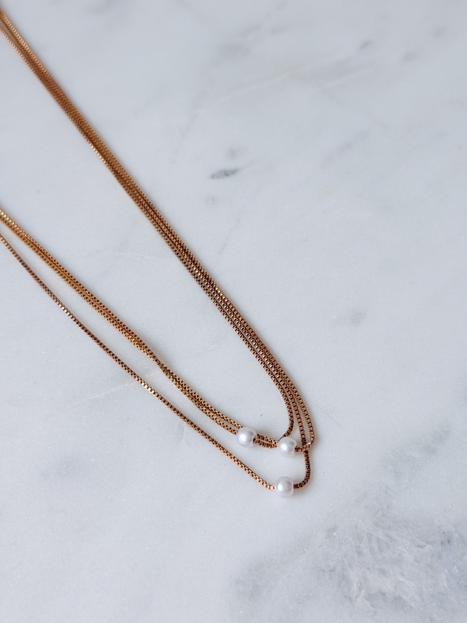Pearl Cascade Layered Necklace
