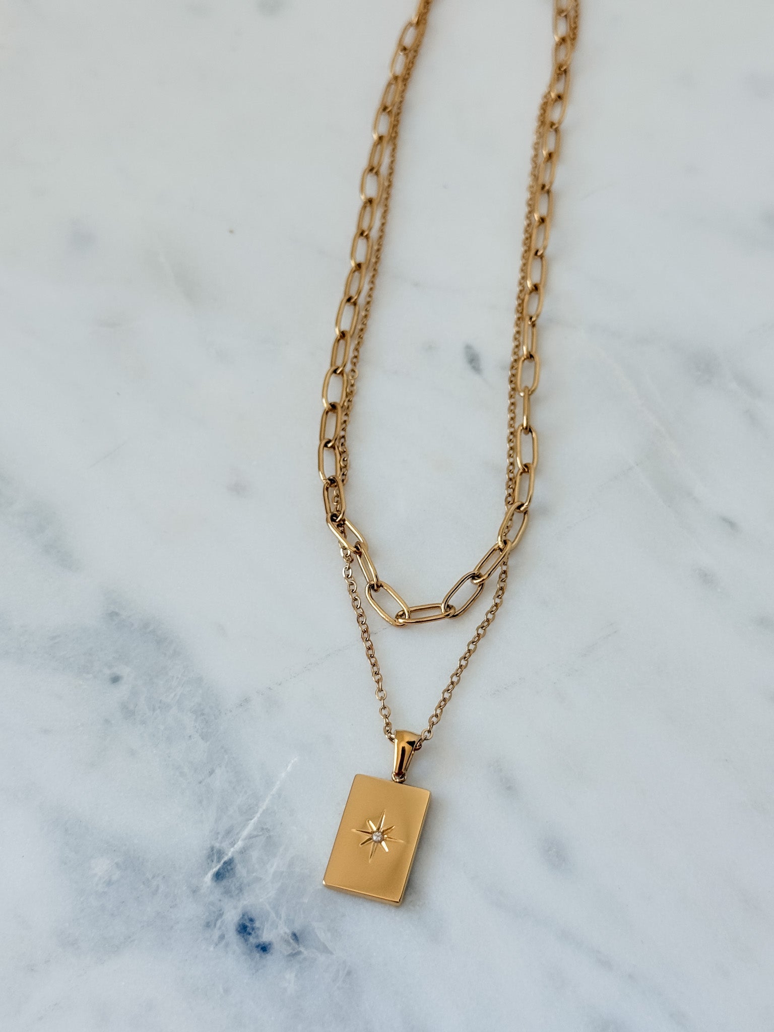 The Lennon Necklace Set | 18K plated