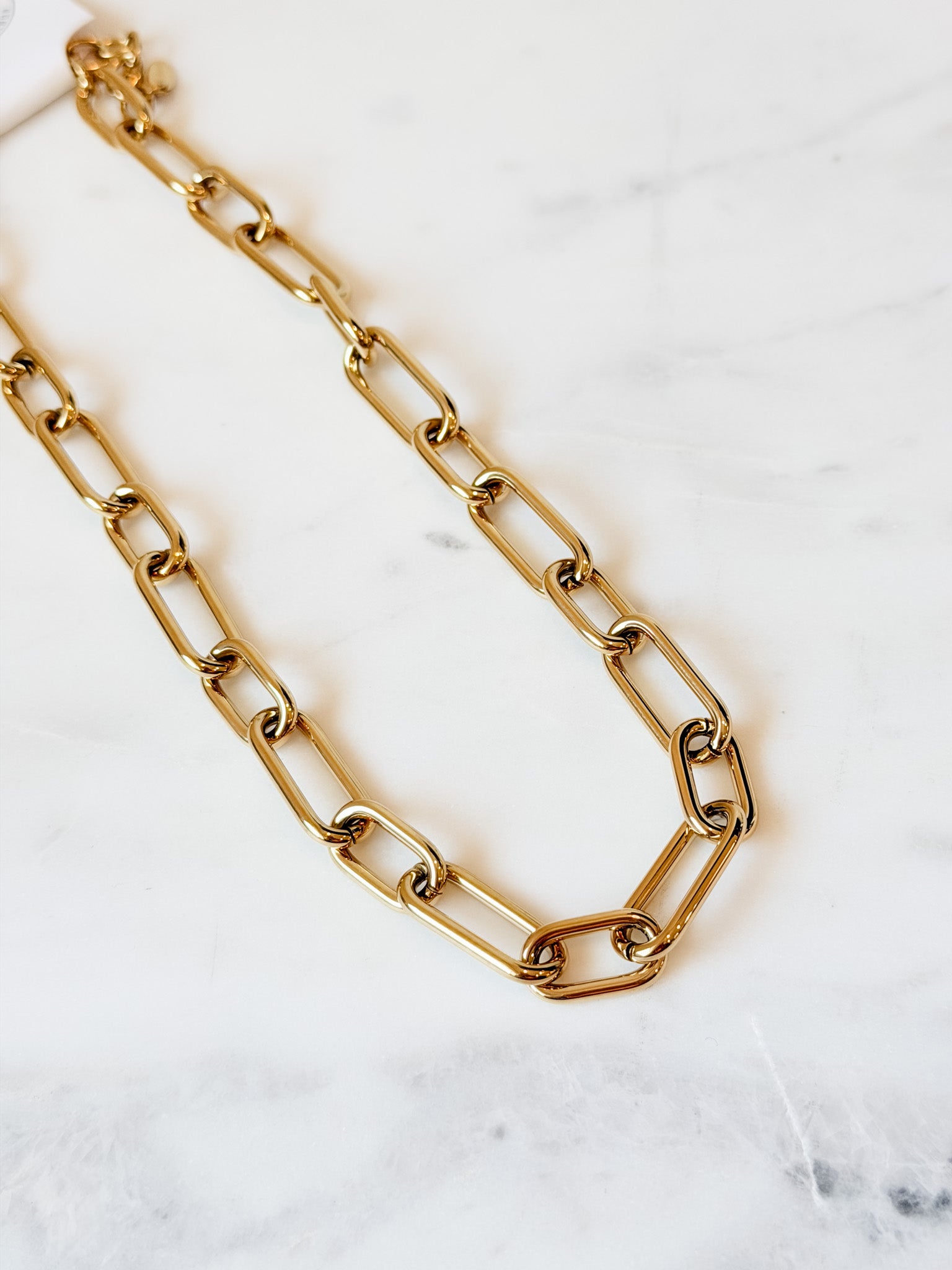 Golden Link Statement Necklace | 18k Plated
