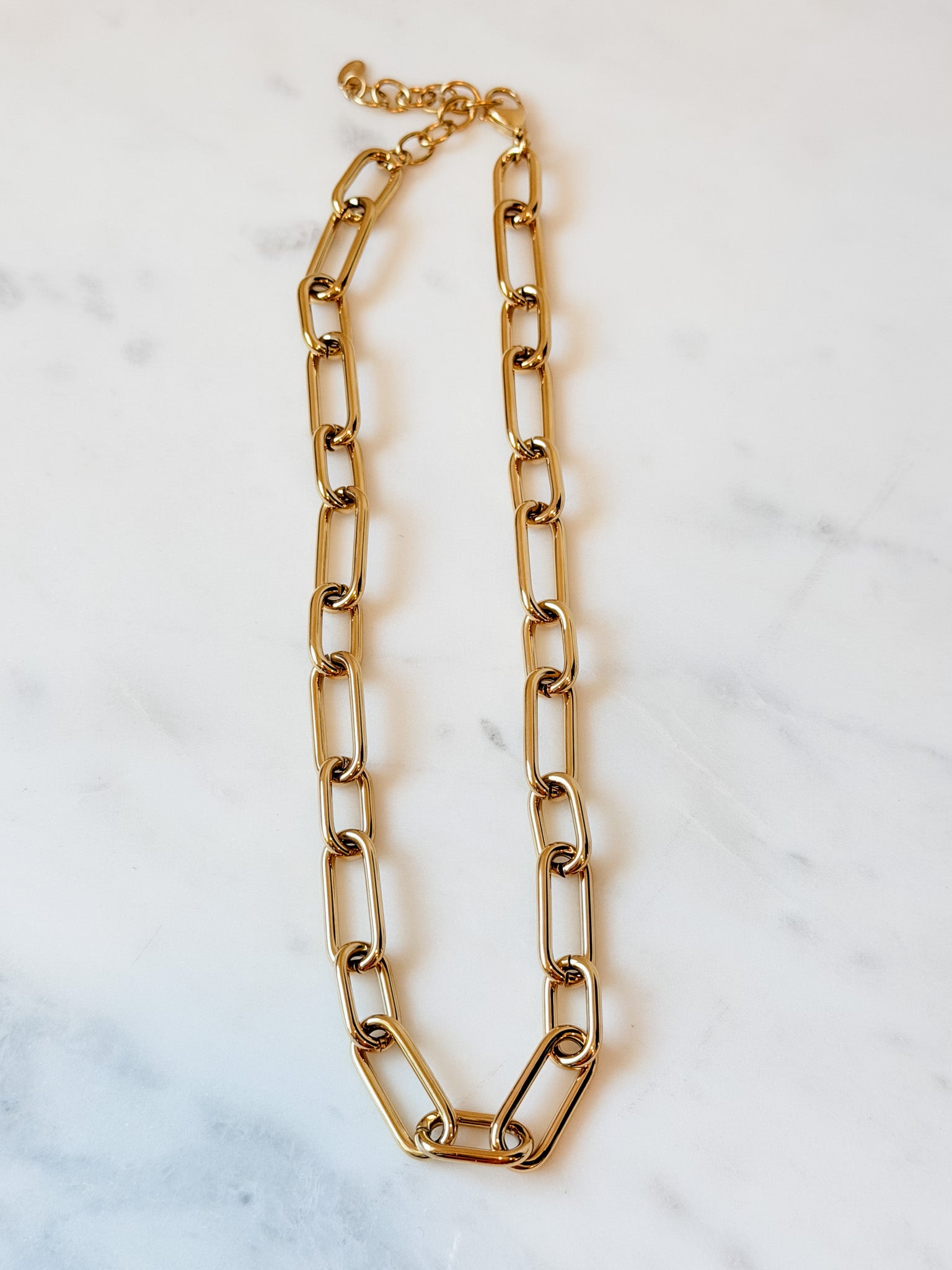Golden Link Statement Necklace | 18k Plated
