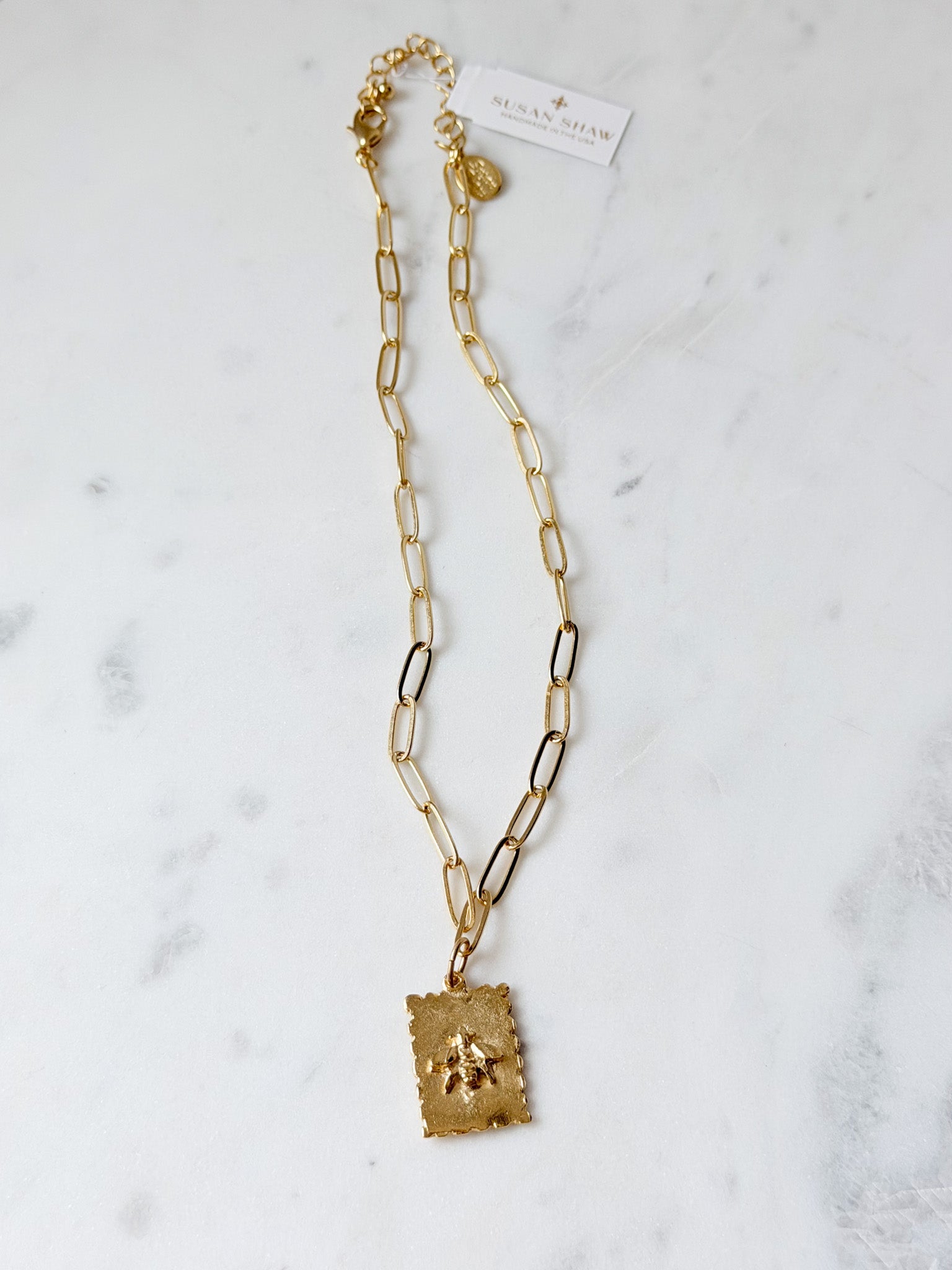 Honeybee Stamp Necklace | Susan Shaw