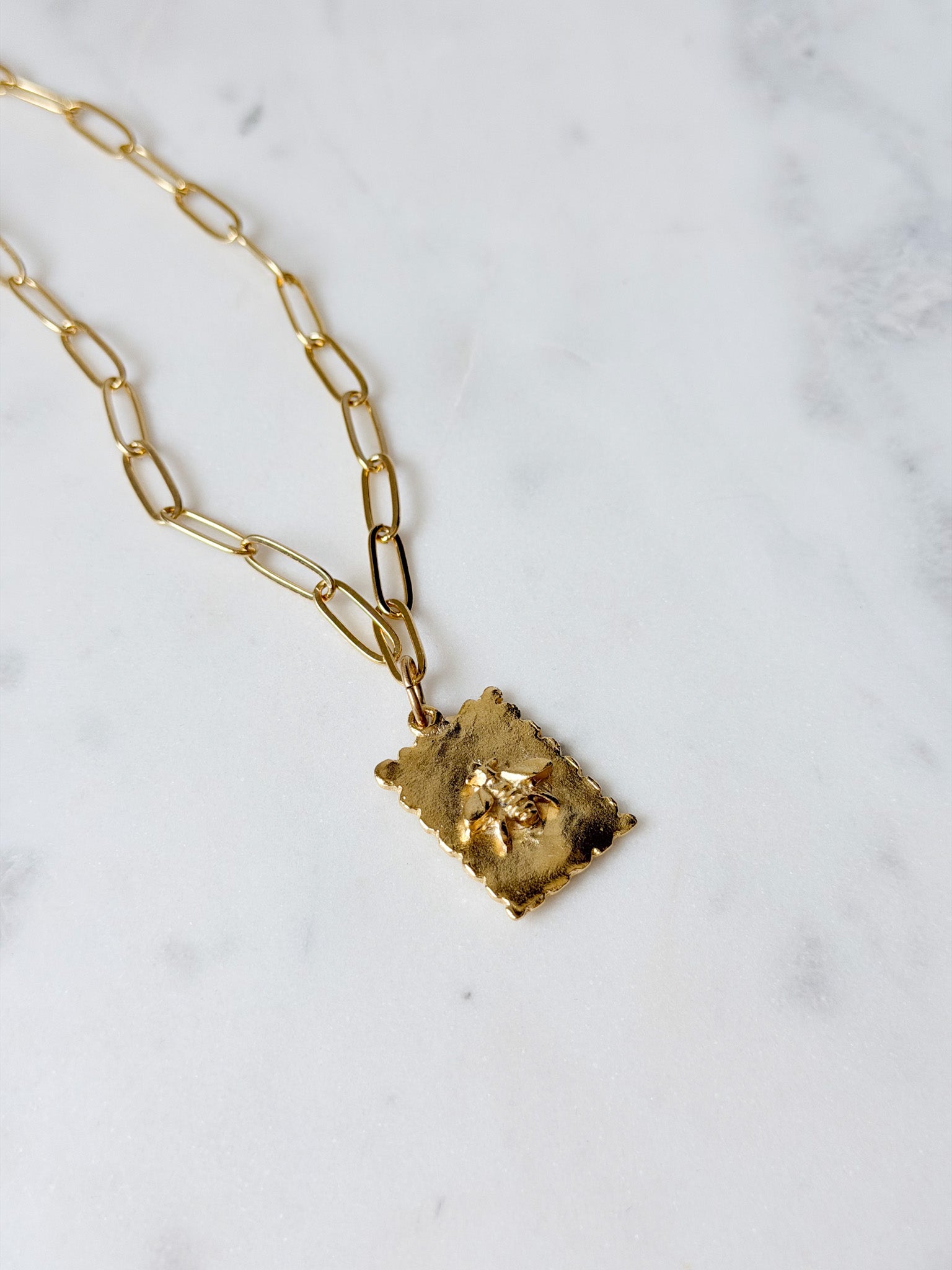 Honeybee Stamp Necklace | Susan Shaw