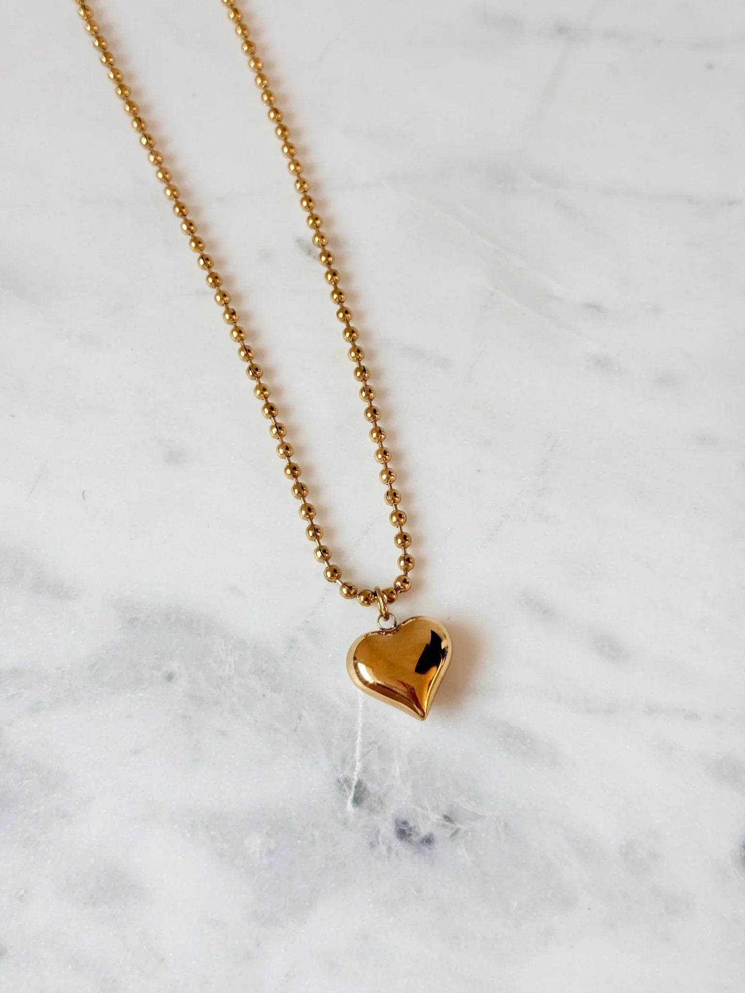 Golden Heartbeat Necklace | 18k Plated