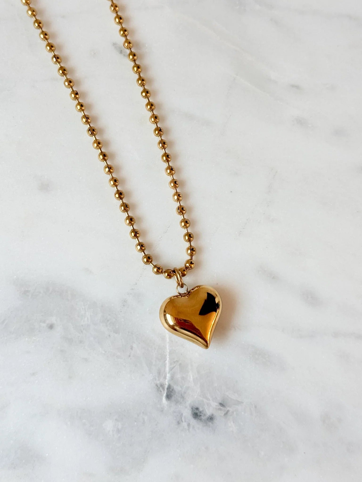 Golden Heartbeat Necklace | 18k Plated