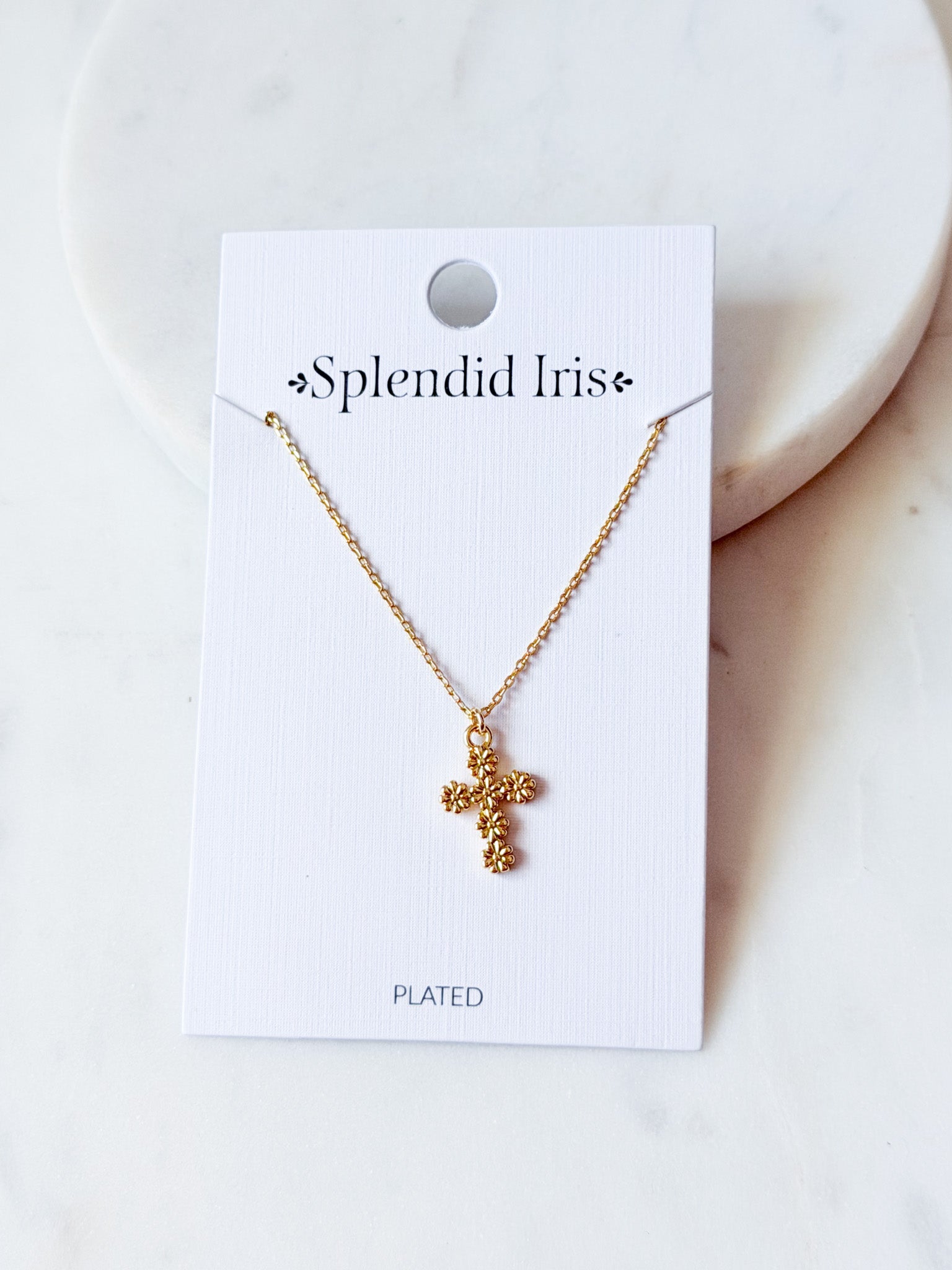 Flowering Cross Necklace