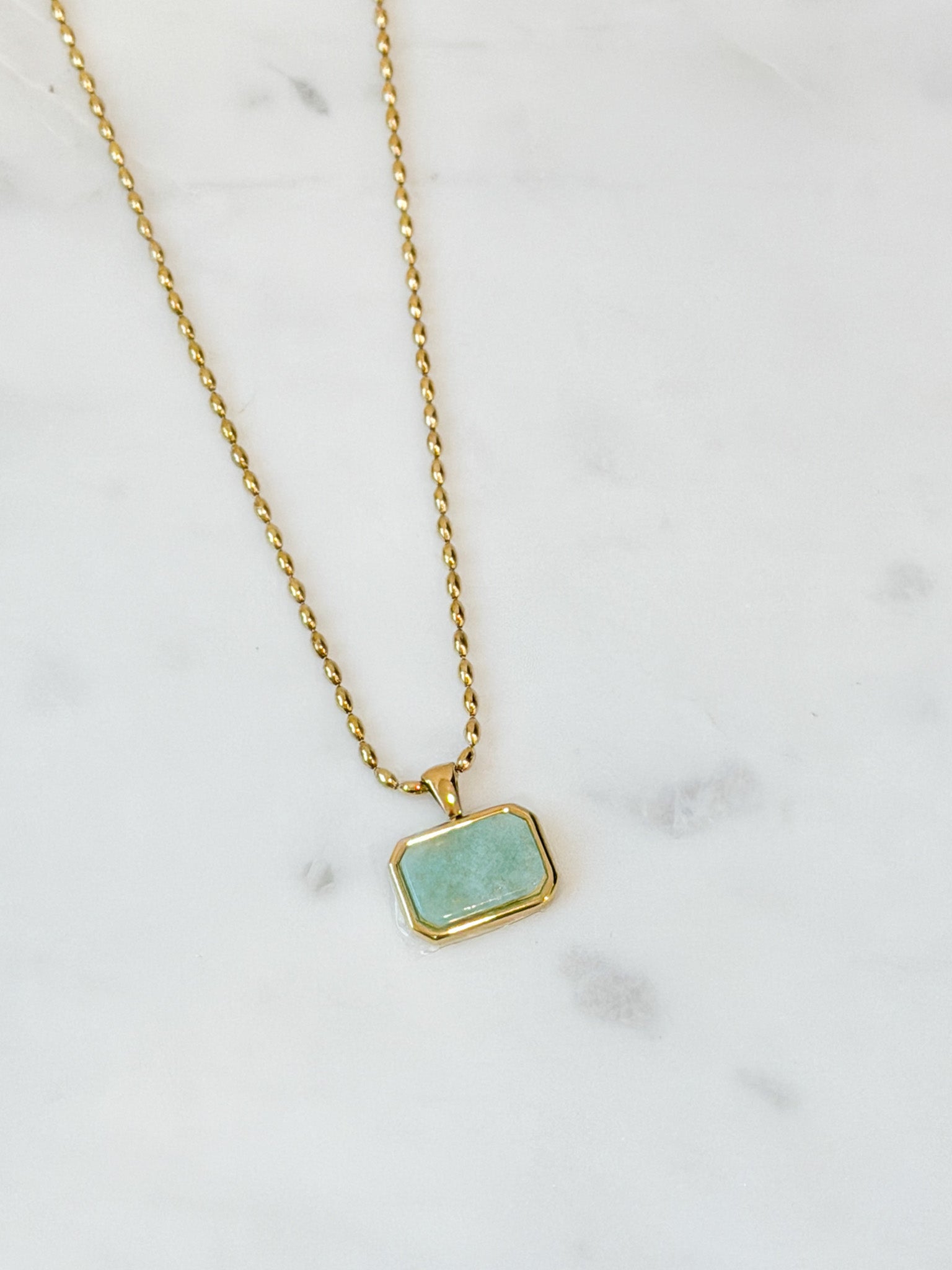 Jade Bezel Necklace