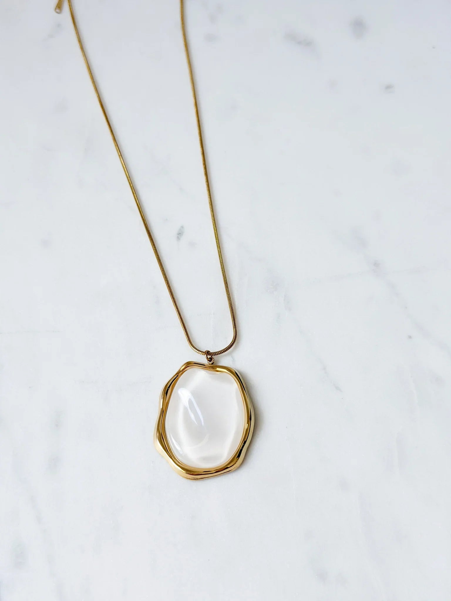 Cloudstone Drop Necklace