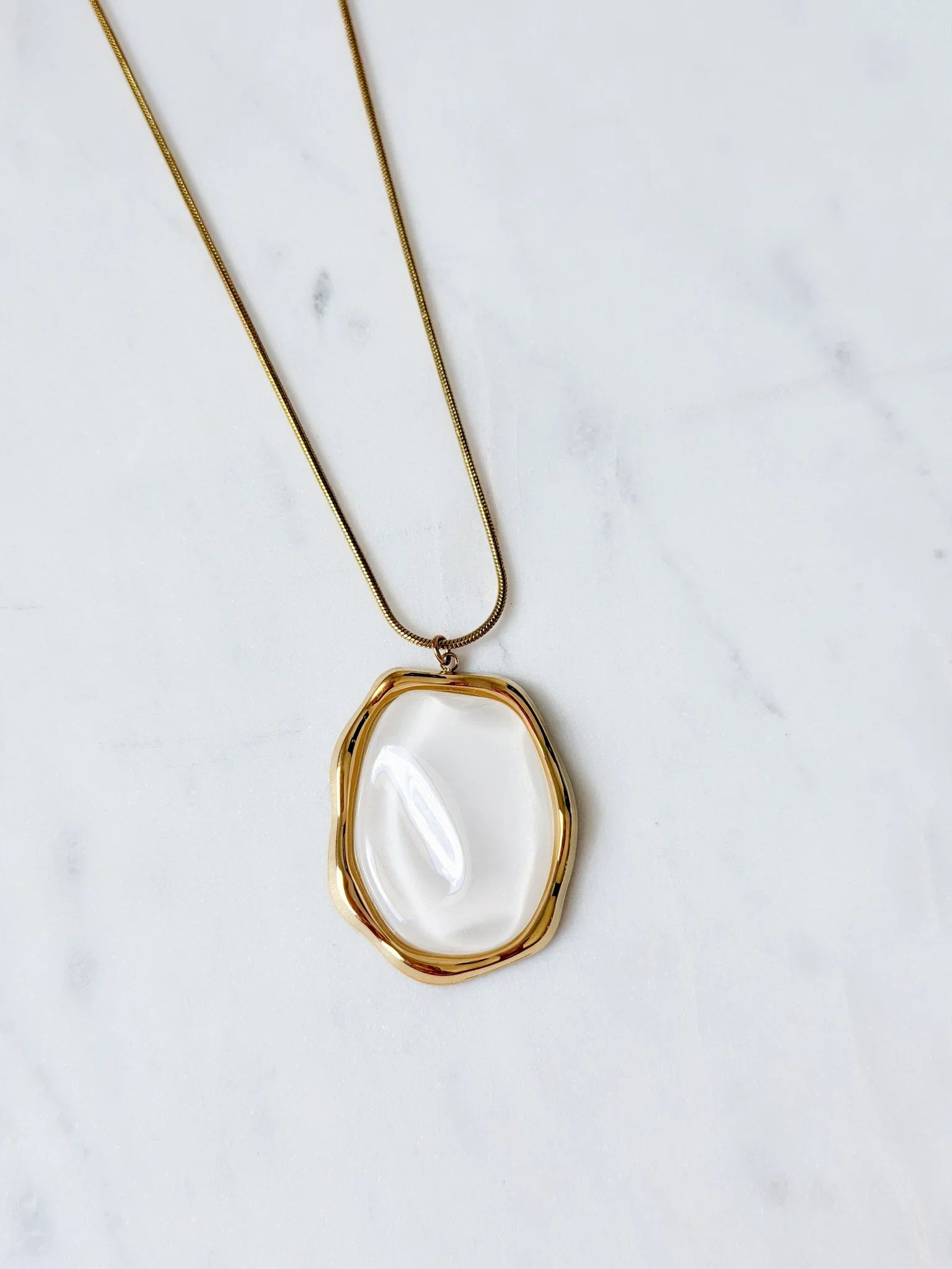 Cloudstone Drop Necklace
