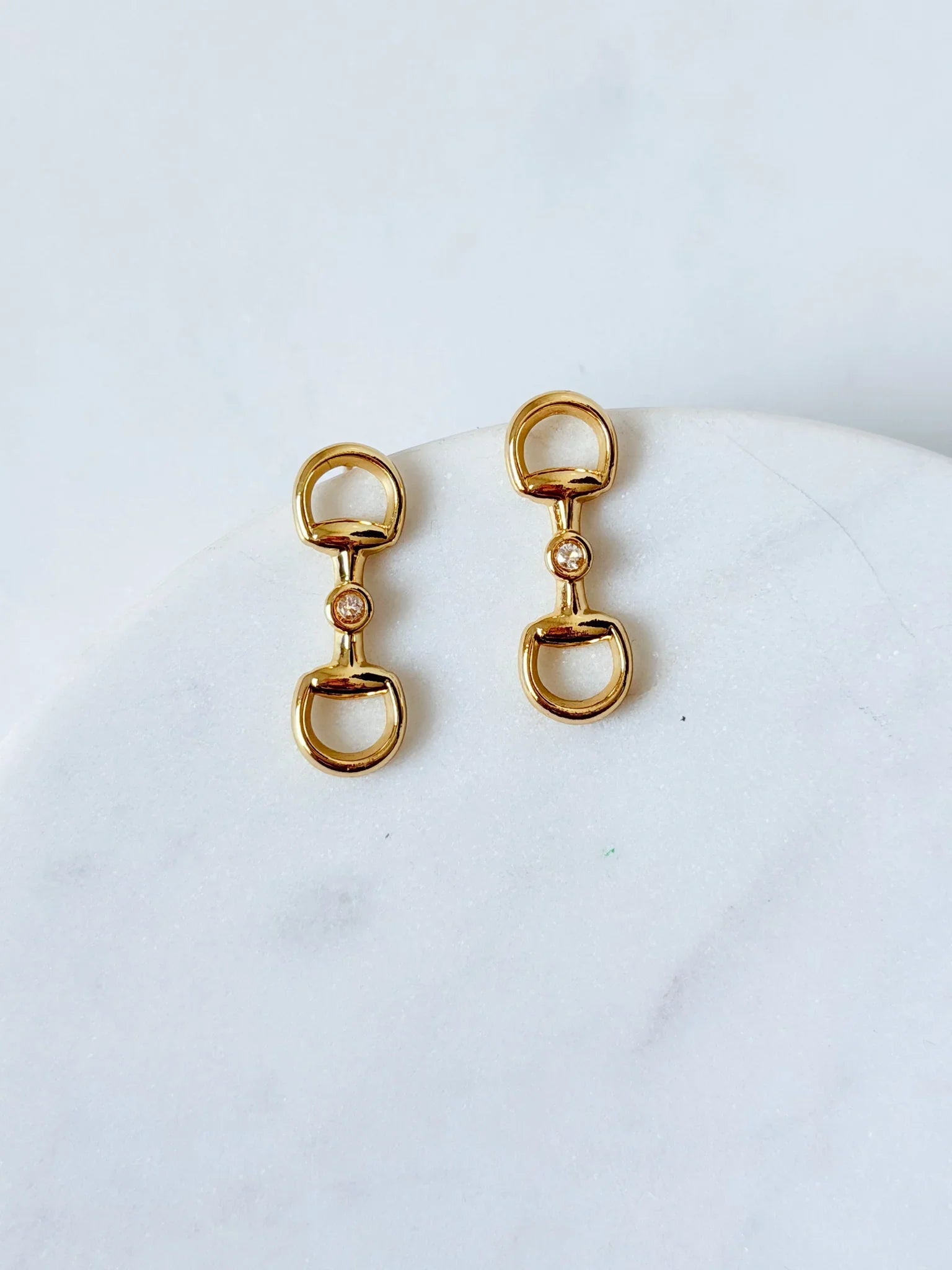 Double Stirrup Drop Earrings
