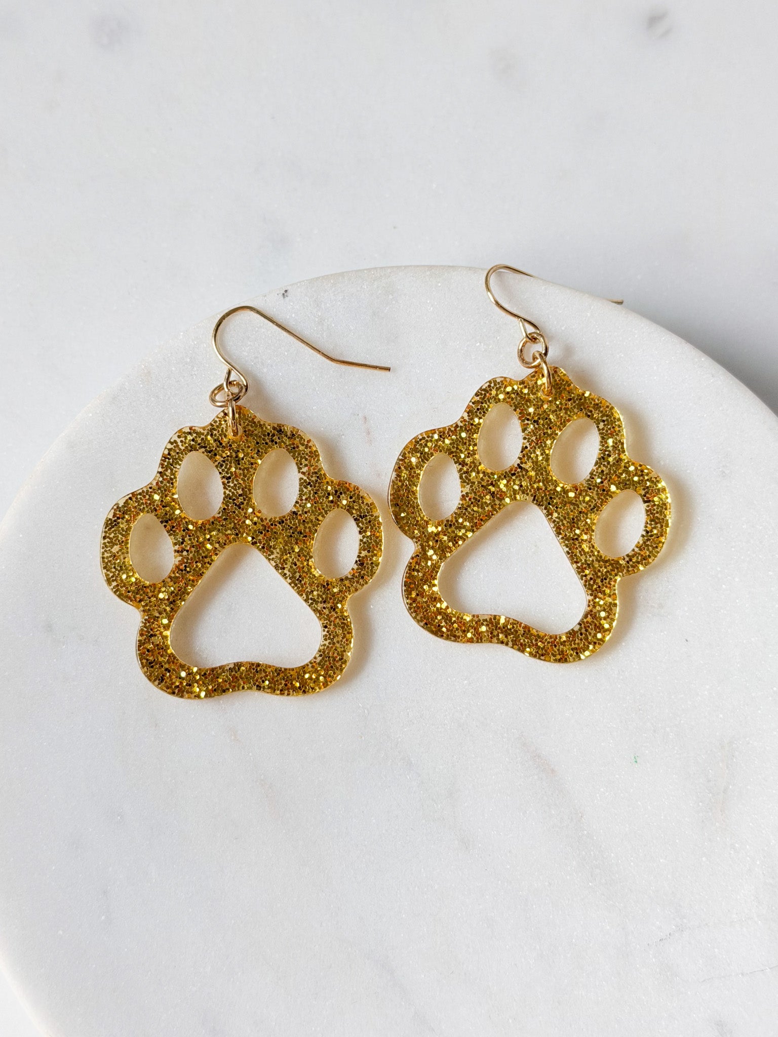 Sparkle Paw Drop Earrings