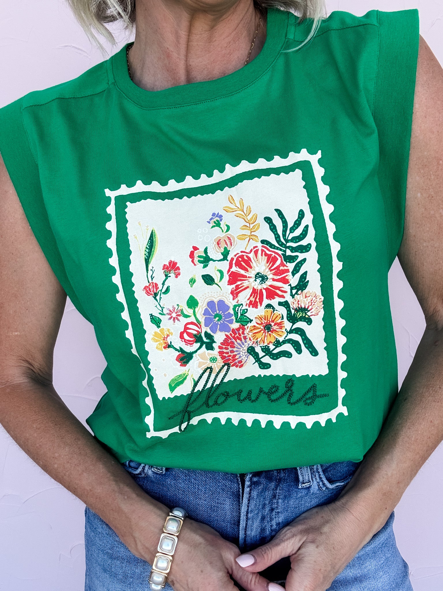 Stamped in Bloom Top