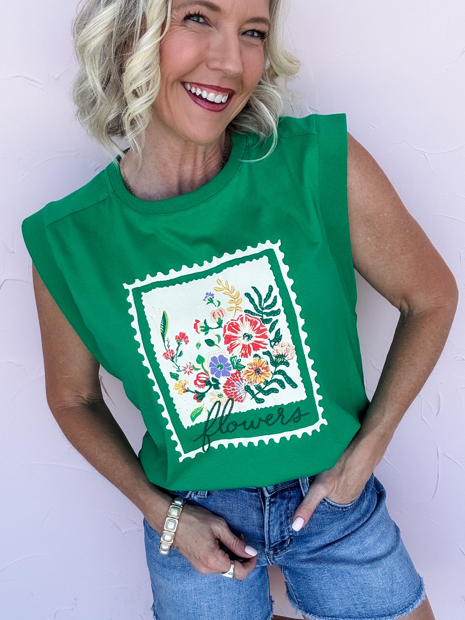 Stamped in Bloom Top