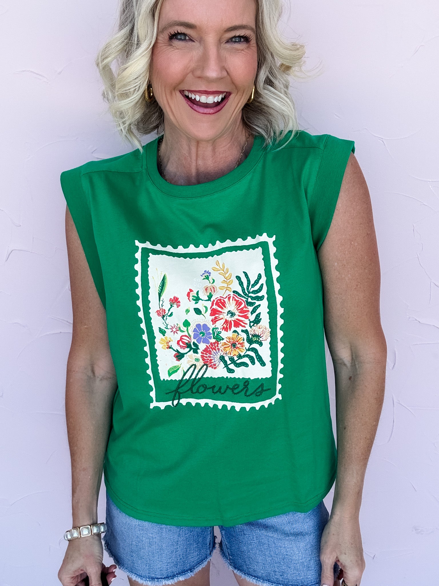 Stamped in Bloom Top