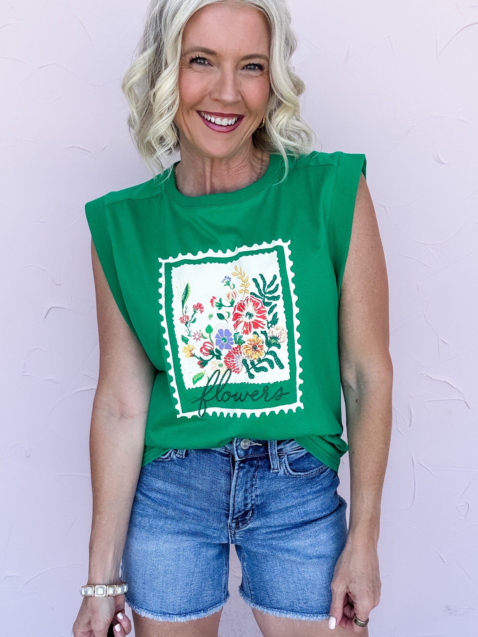 Stamped in Bloom Top
