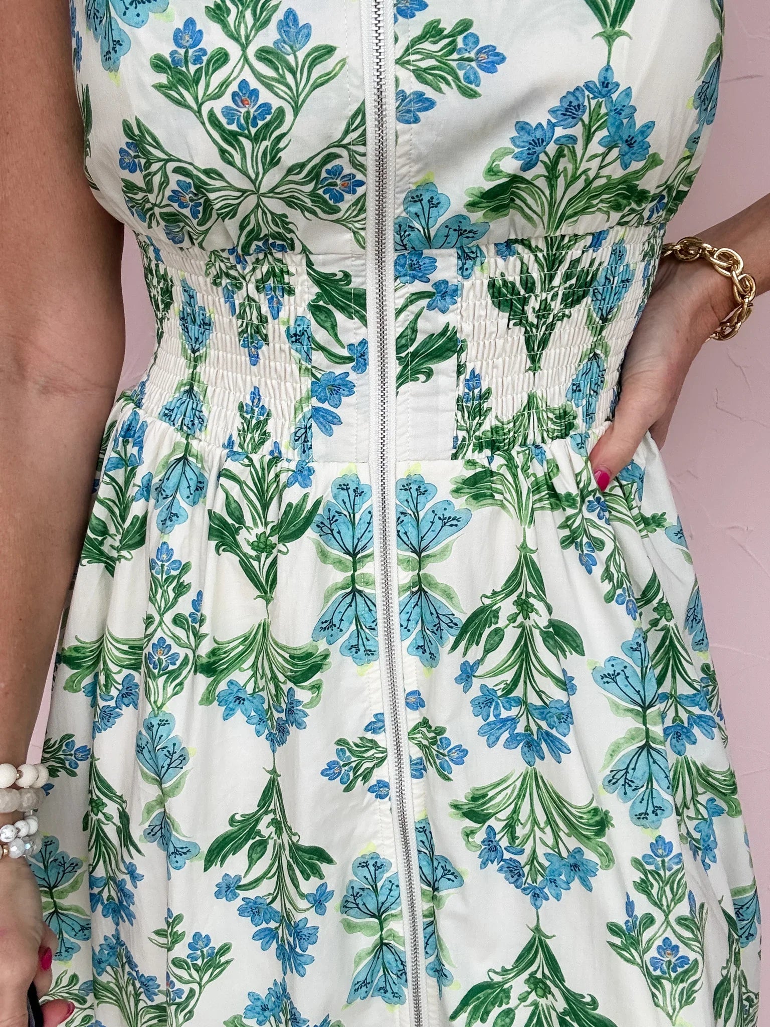 Blue Meadow Floral Dress - 30% OFF