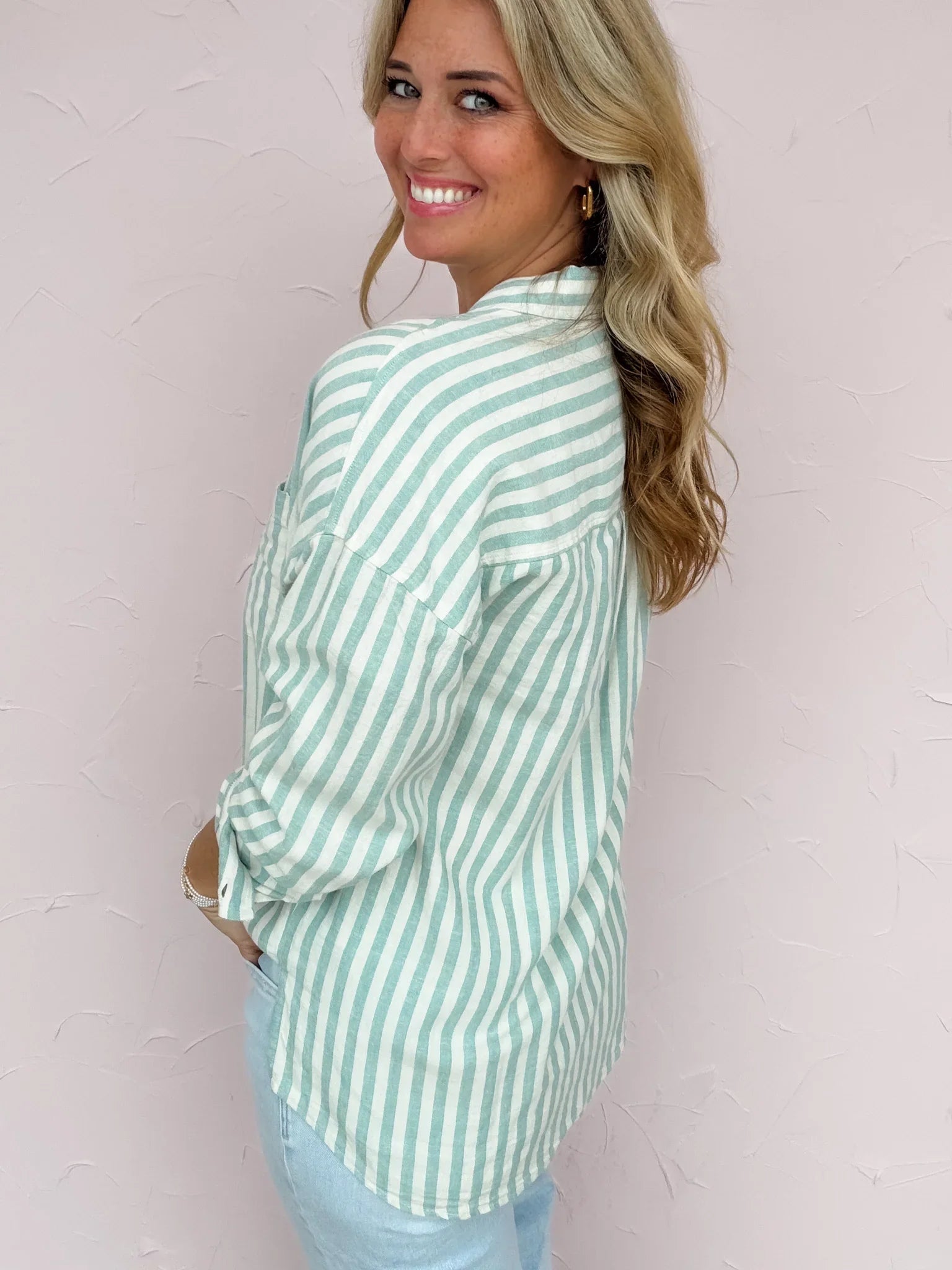 Seabreeze Stripe Button Down - 30% Off