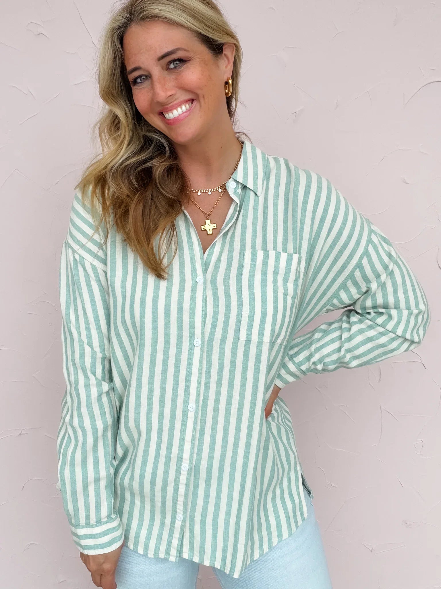Seabreeze Stripe Button Down - 30% Off