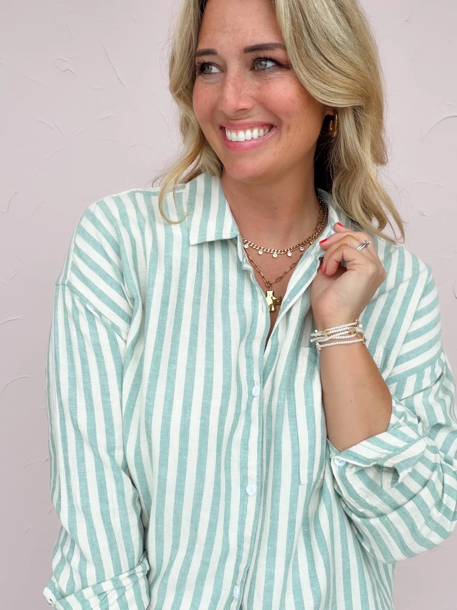 Seabreeze Stripe Button Down - 30% Off