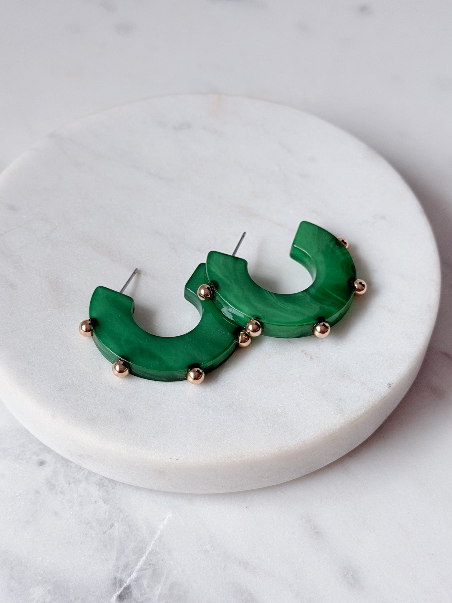 Circle Back Earrings | Green