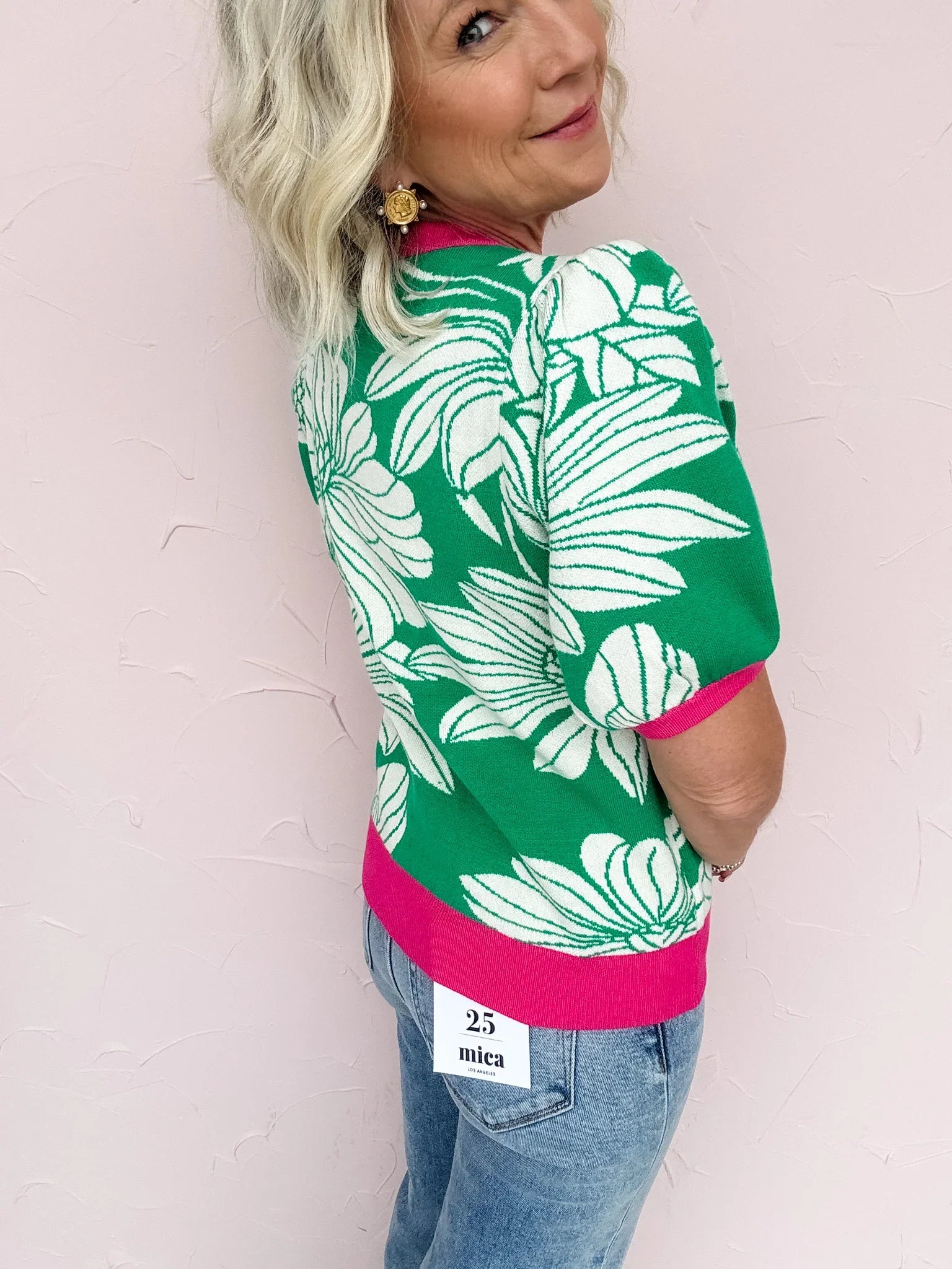Ellery Lane Floral Knit Top