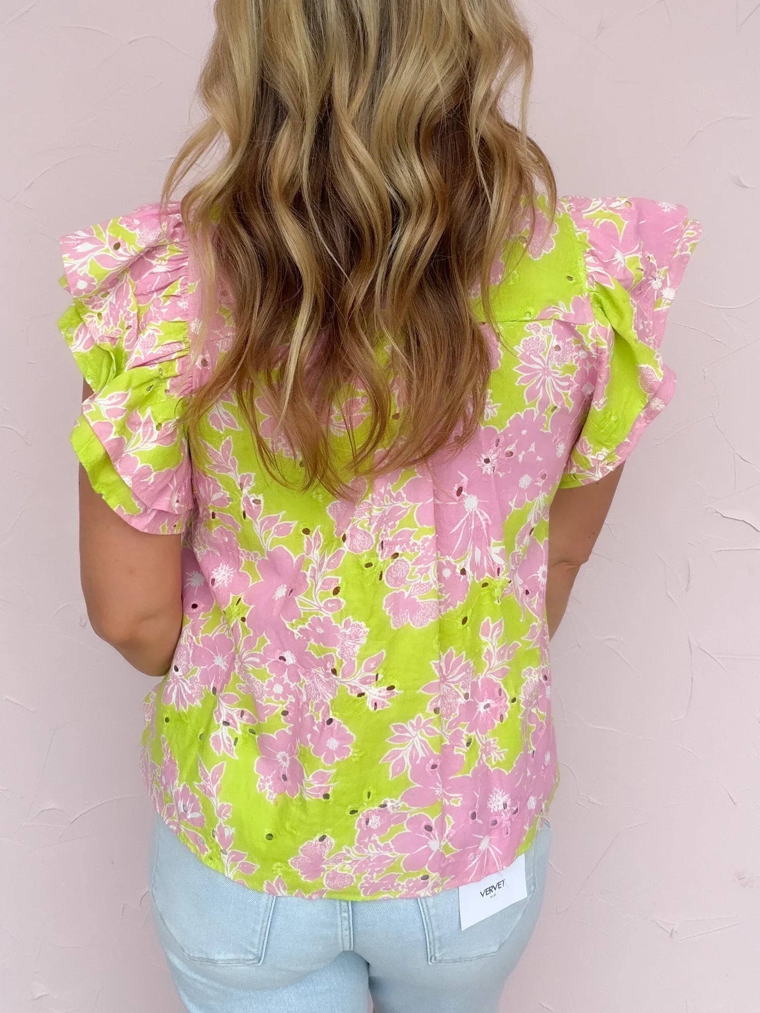 Pink Punch Ruffle Top