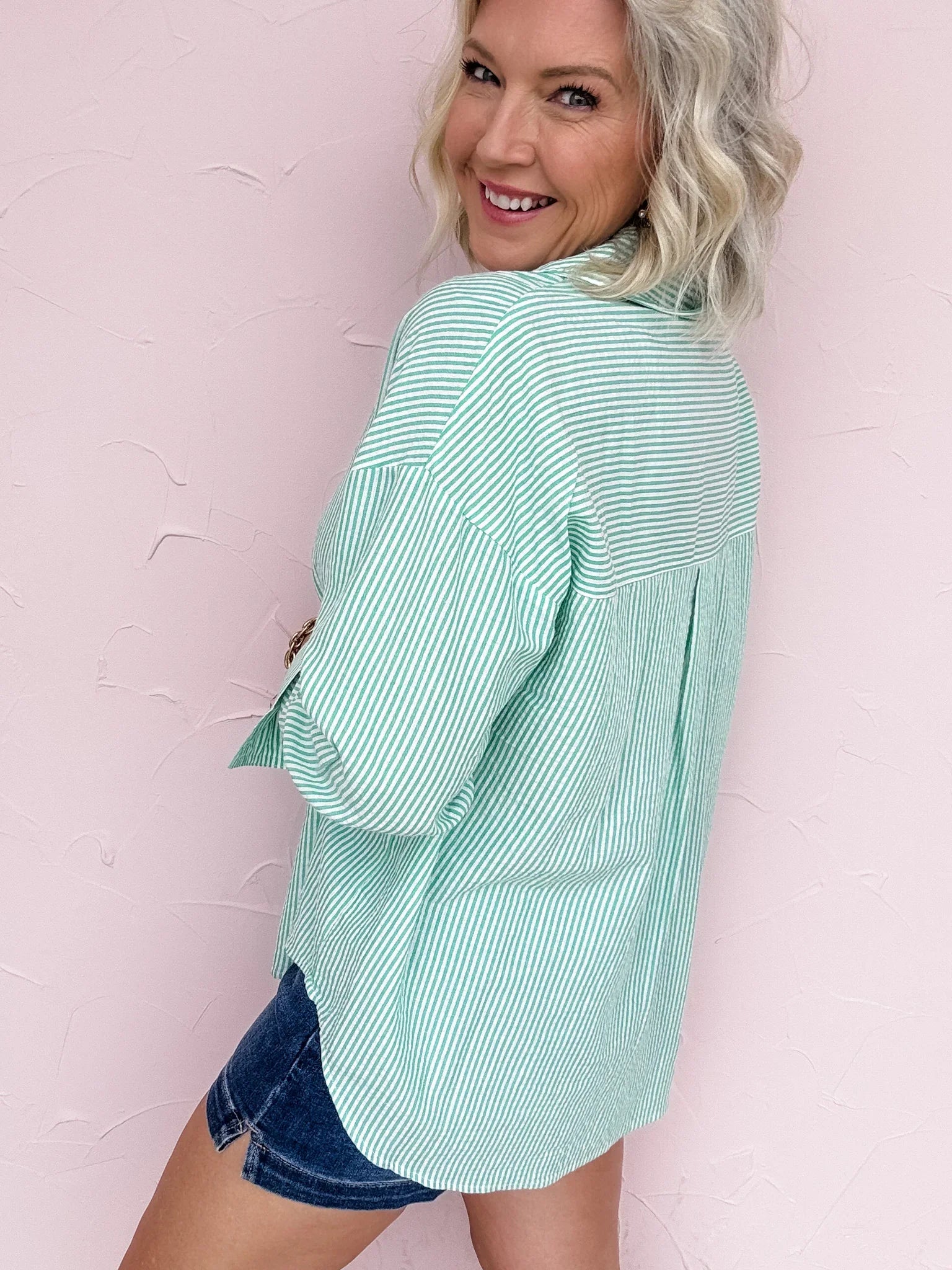 Simple Stripe Button Down