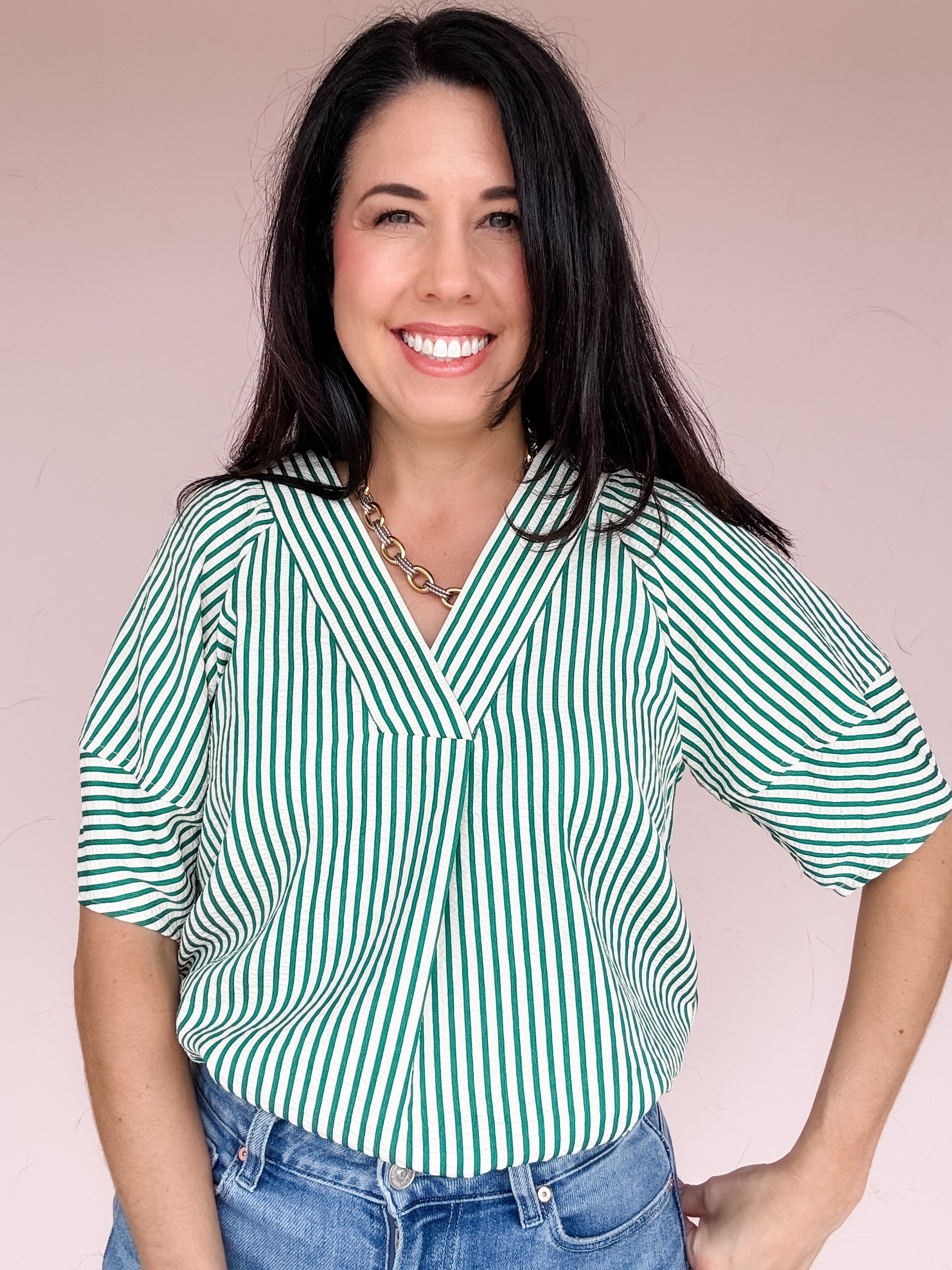 Balance Beam Striped Top