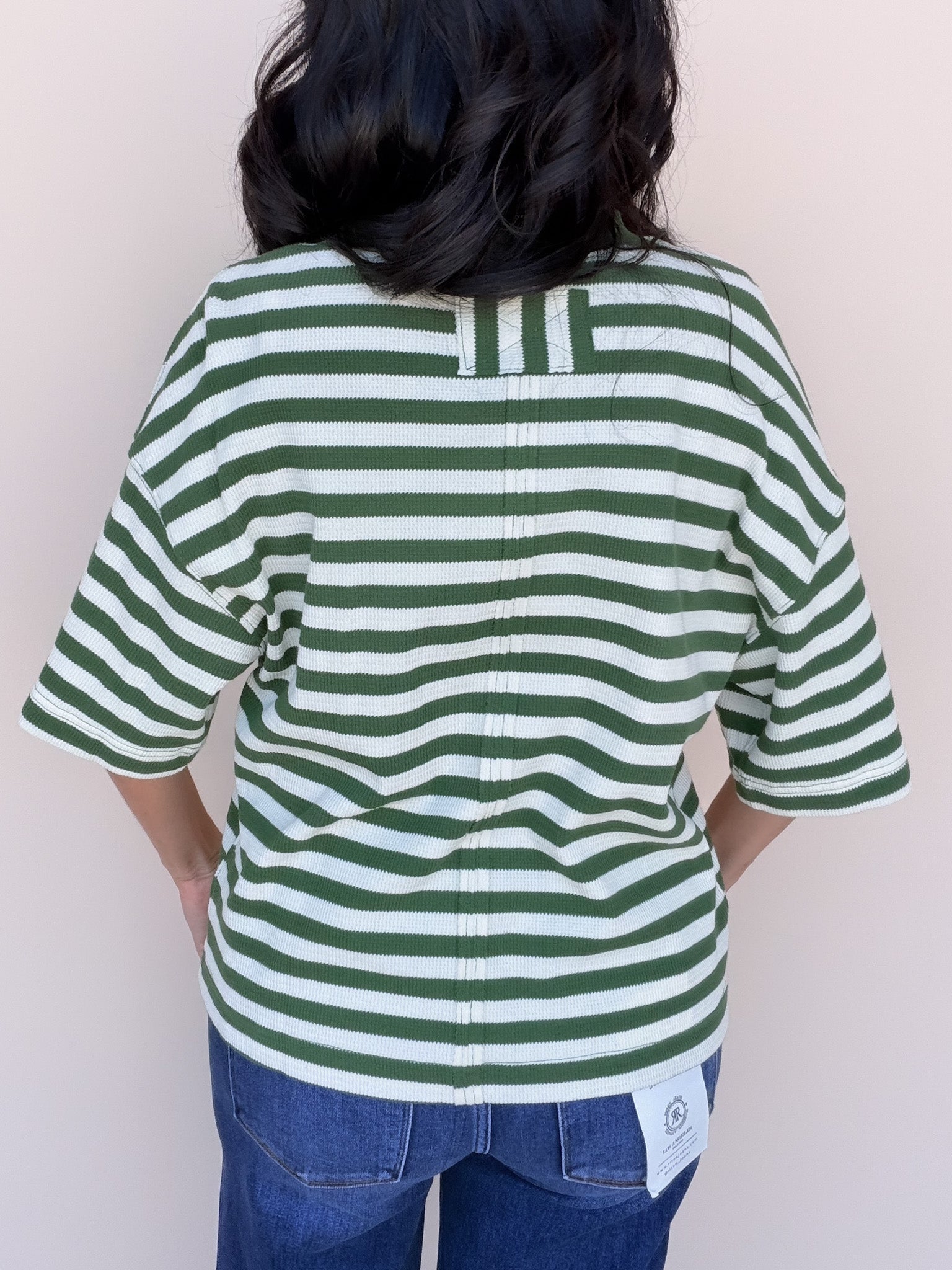 Rally Stripe Tee | Hunter Green