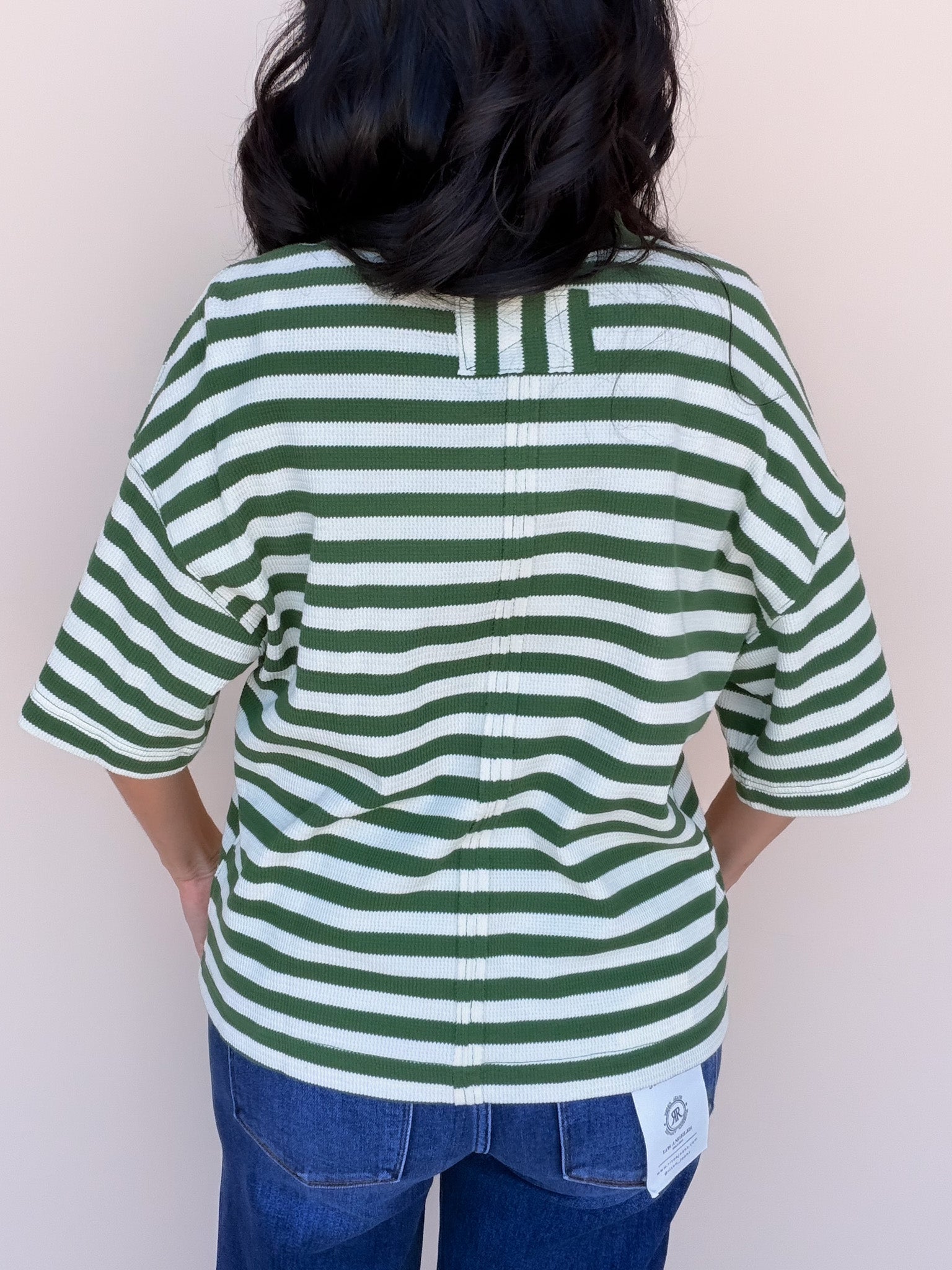 Rally Stripe Tee | Olive