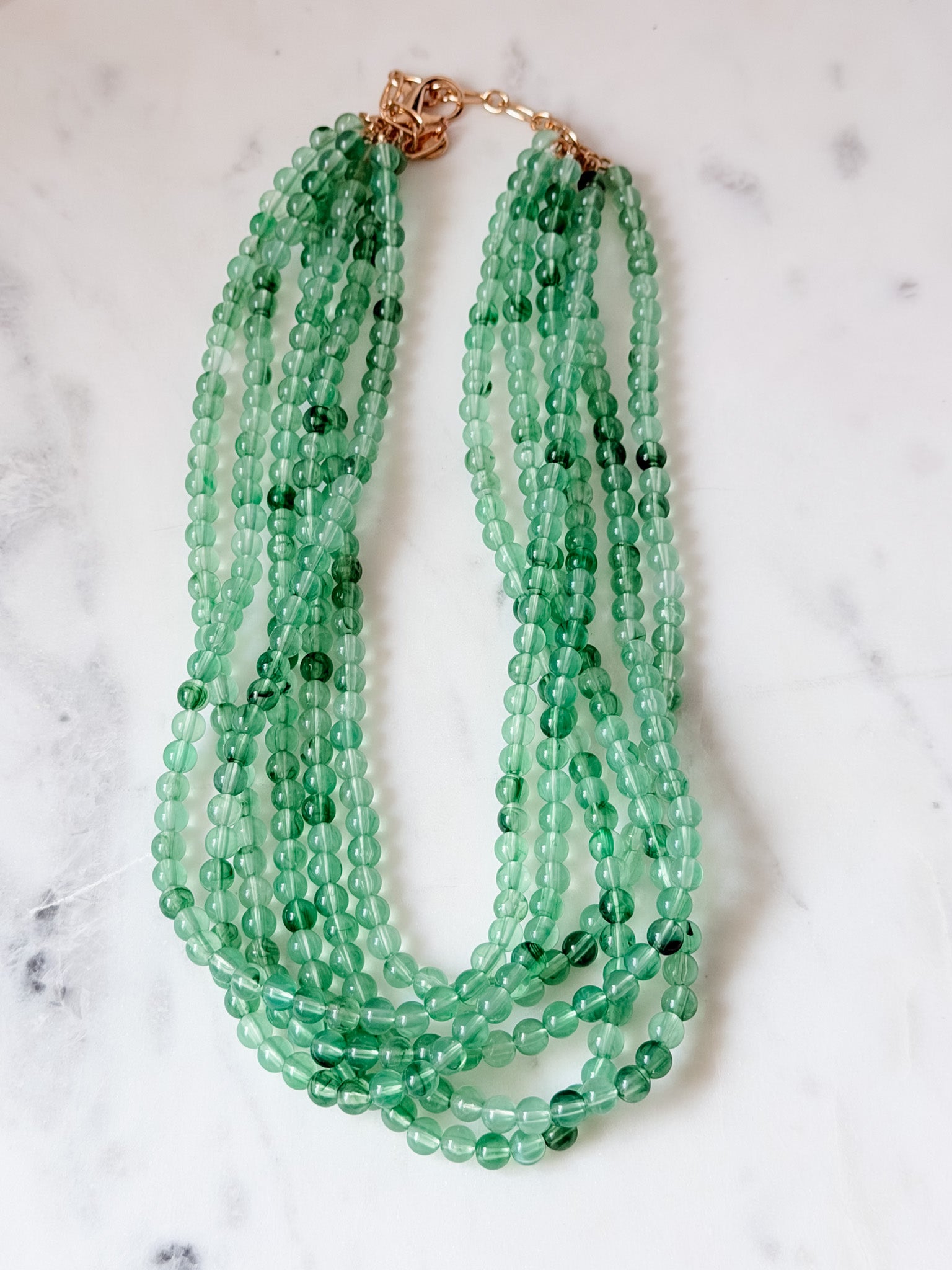 Jade Row Necklace