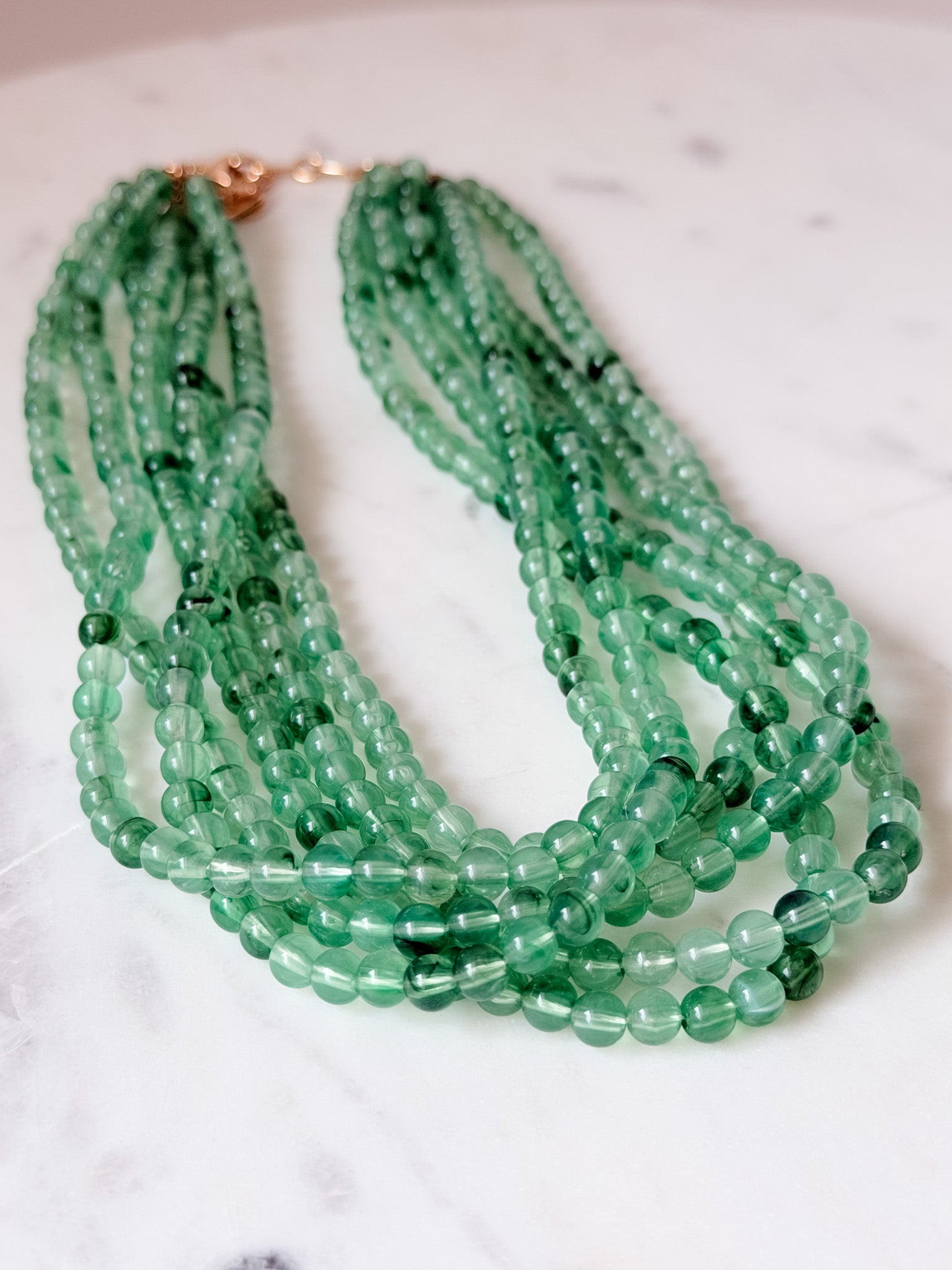 Jade Row Necklace