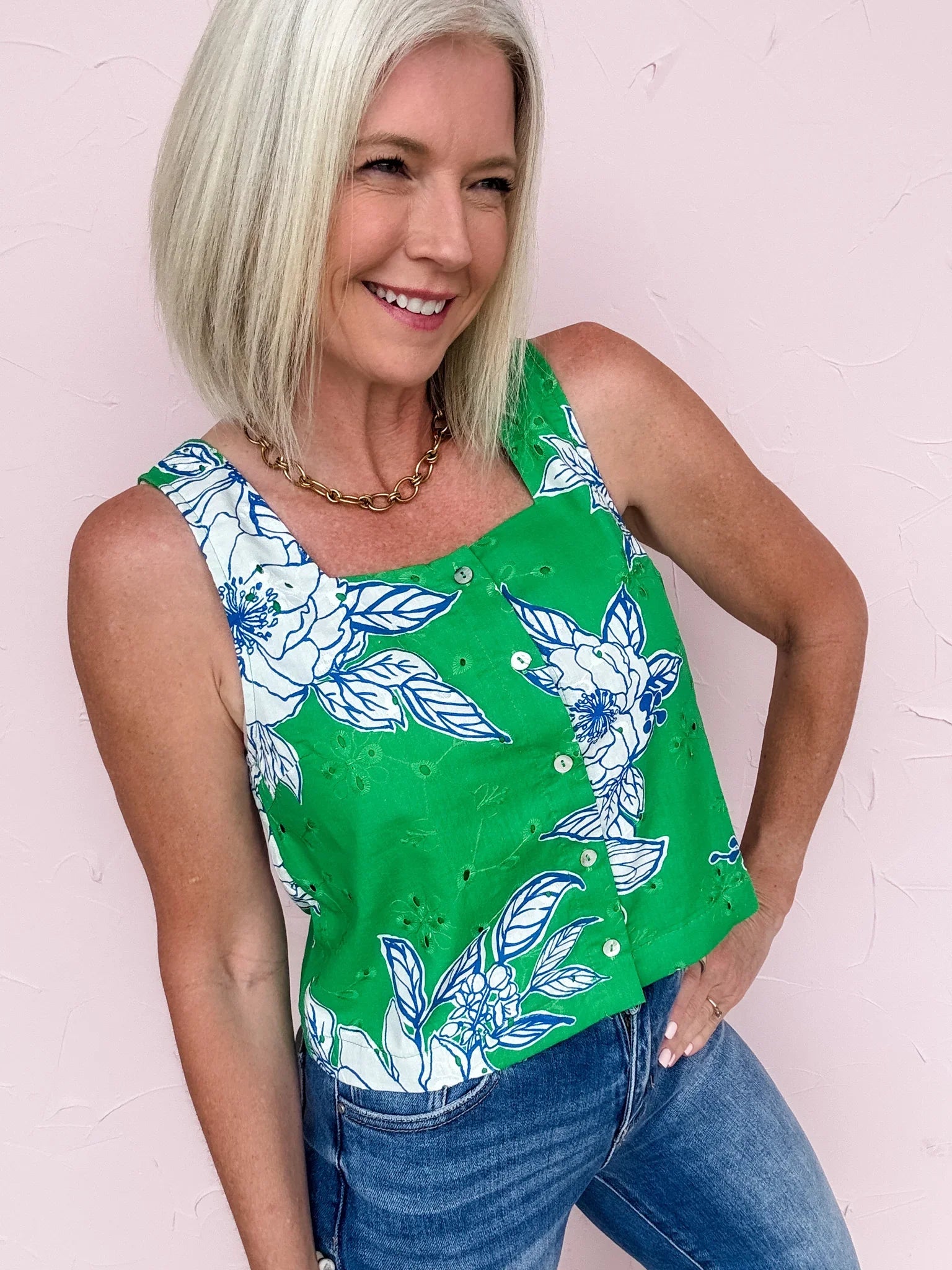Marina Isle Eyelet Top