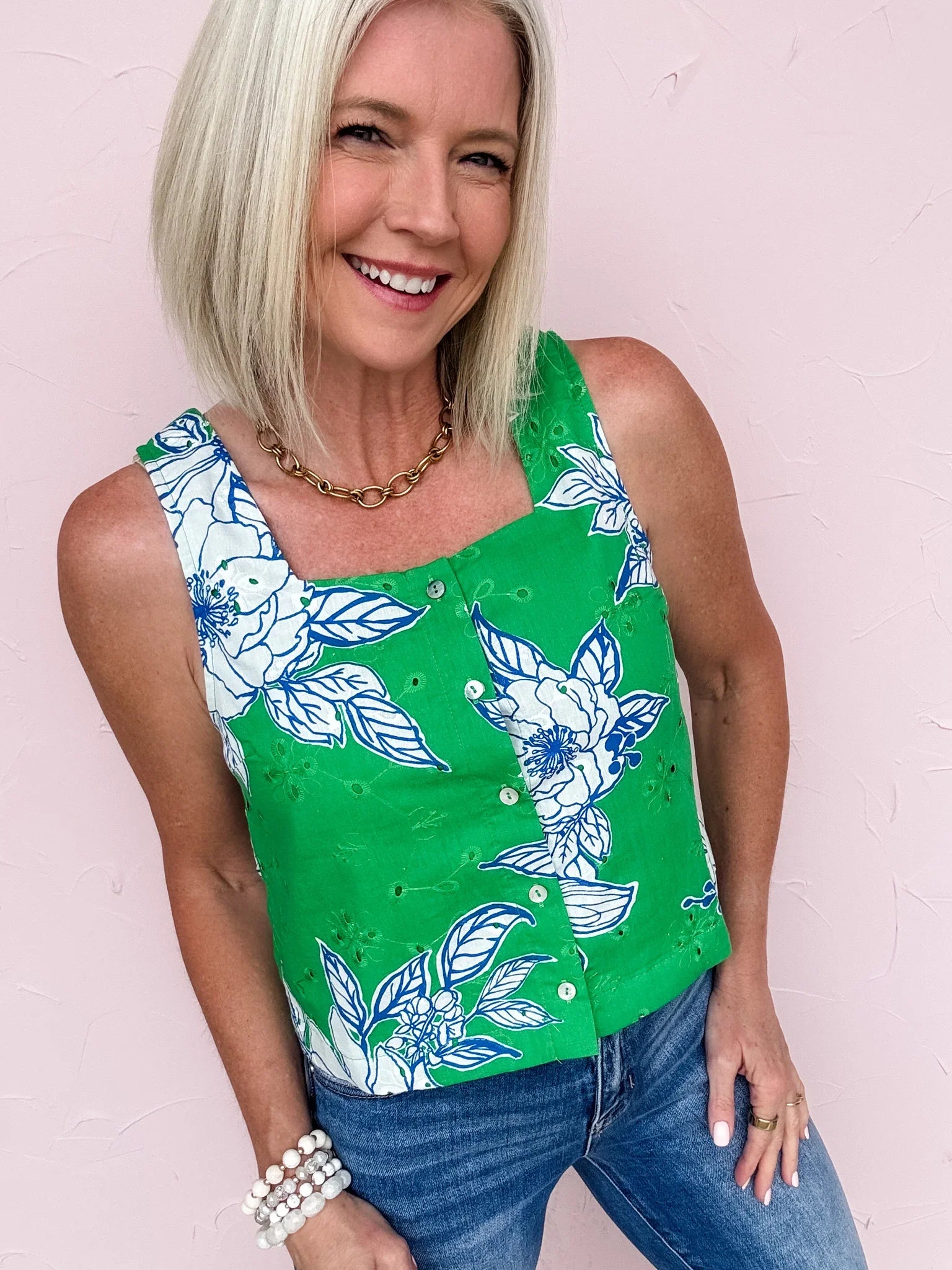 Marina Isle Eyelet Top