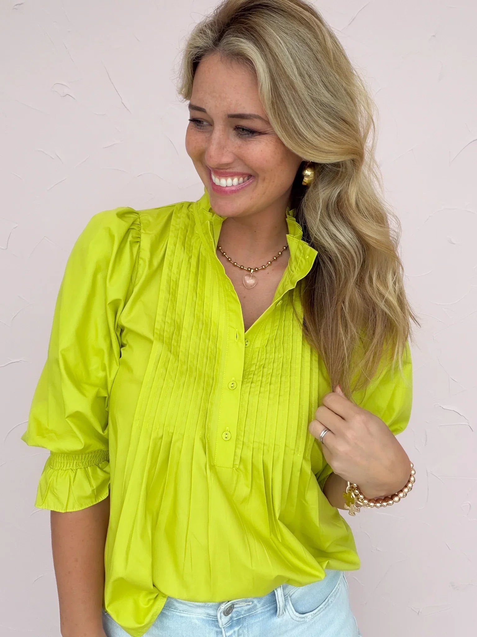 Linden Grove Pintuck Top