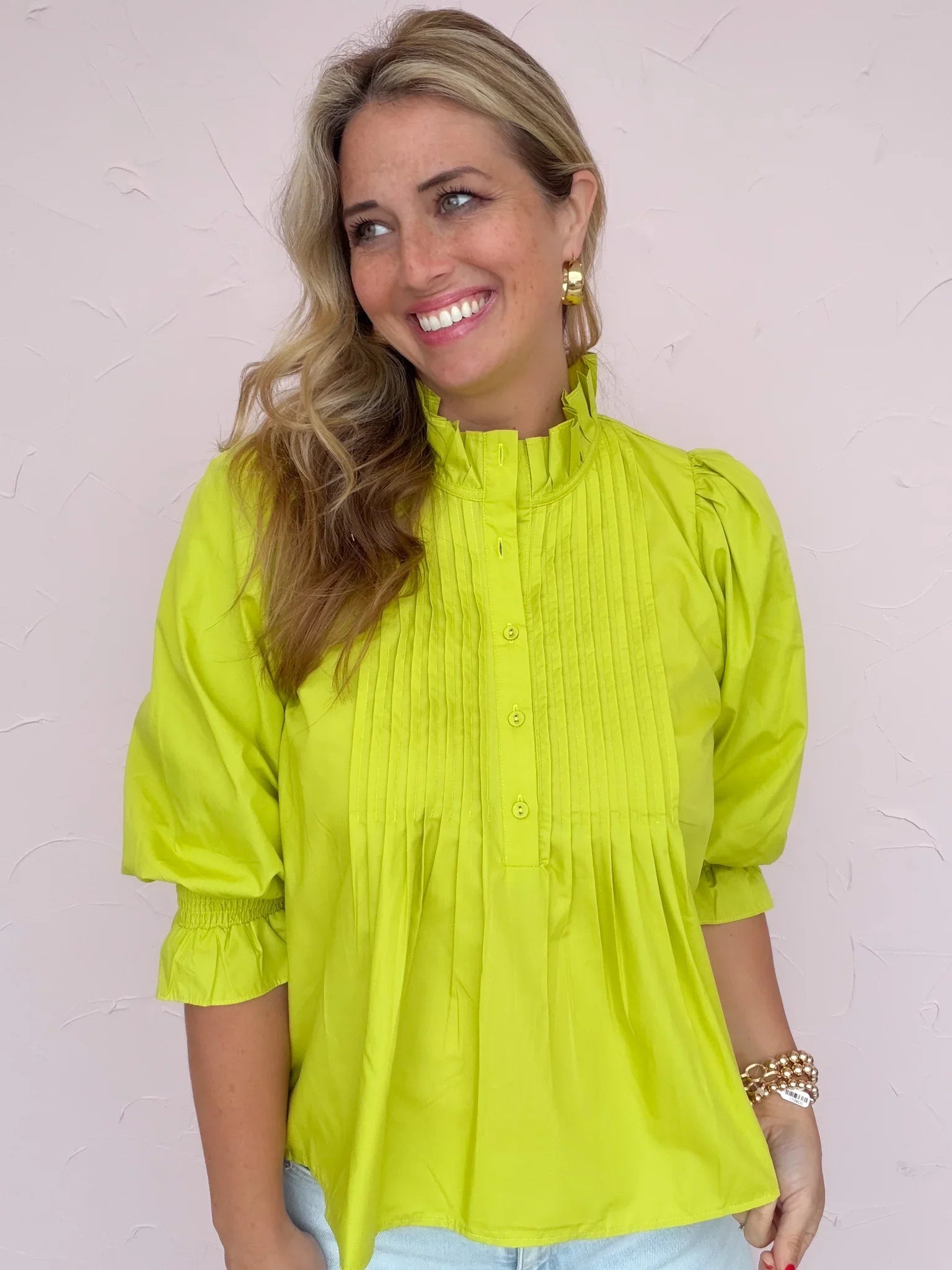 Linden Grove Pintuck Top