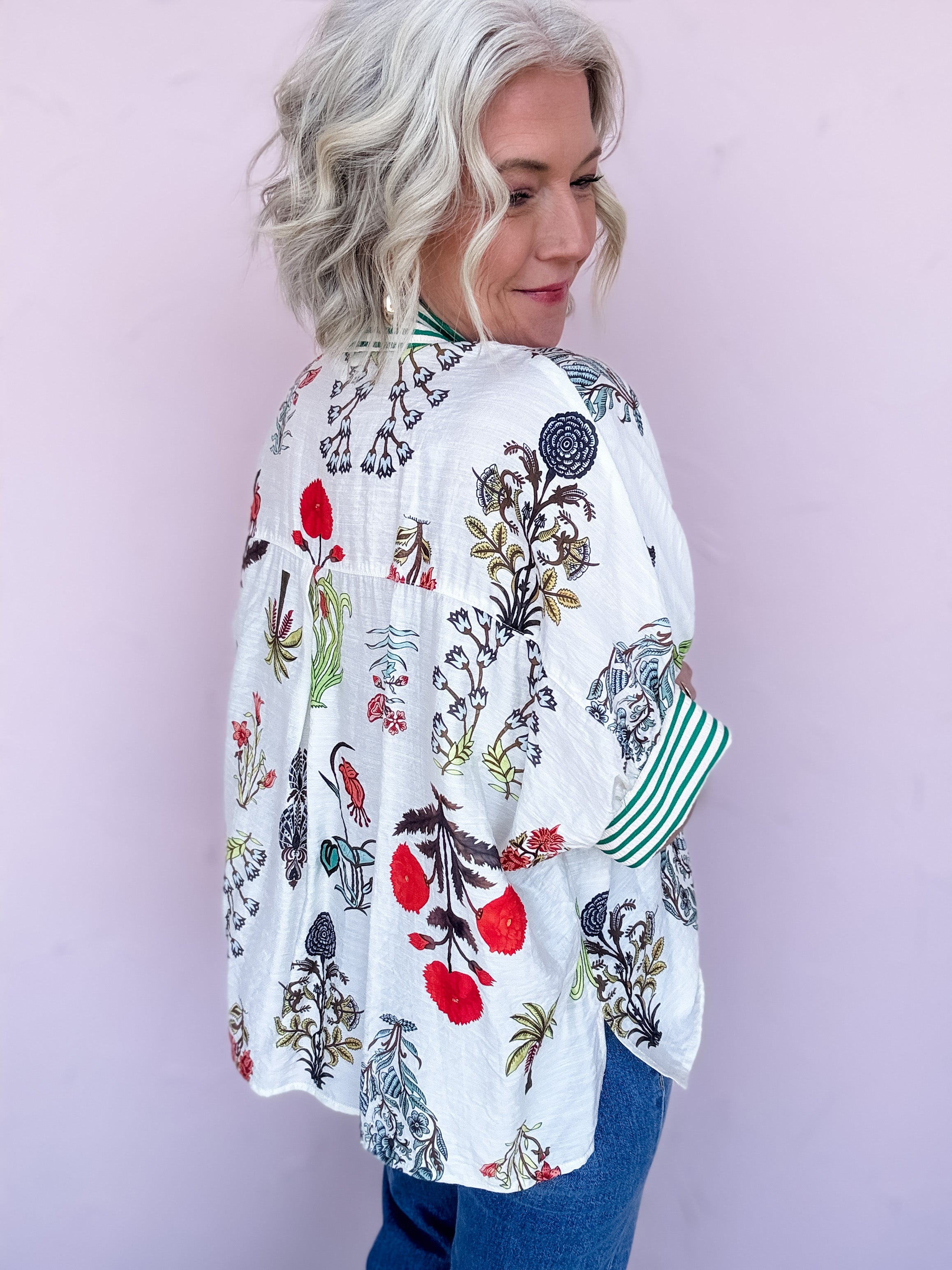 Spring Sketch Floral Top