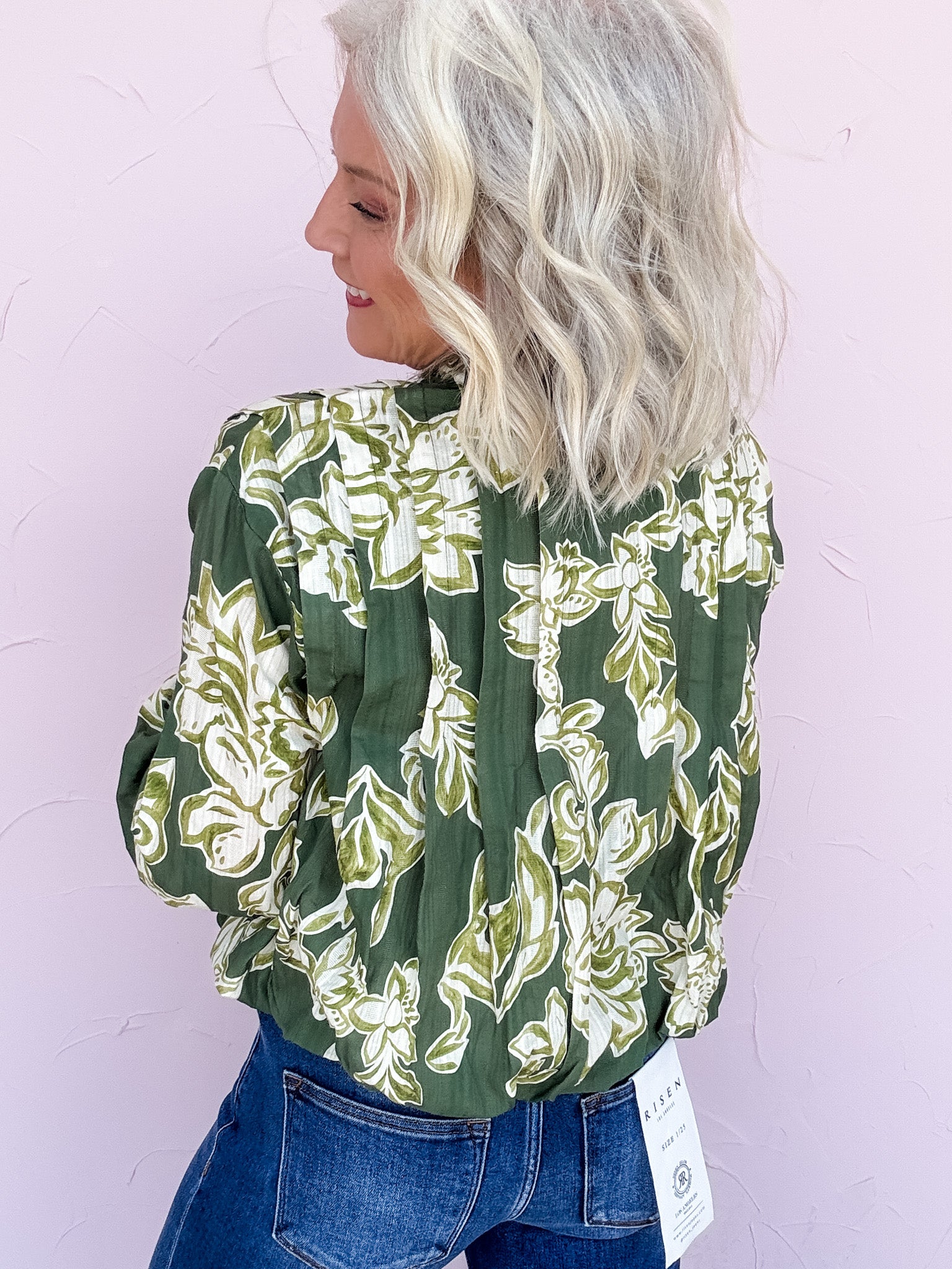 Pleated Perfection Top | Olive
