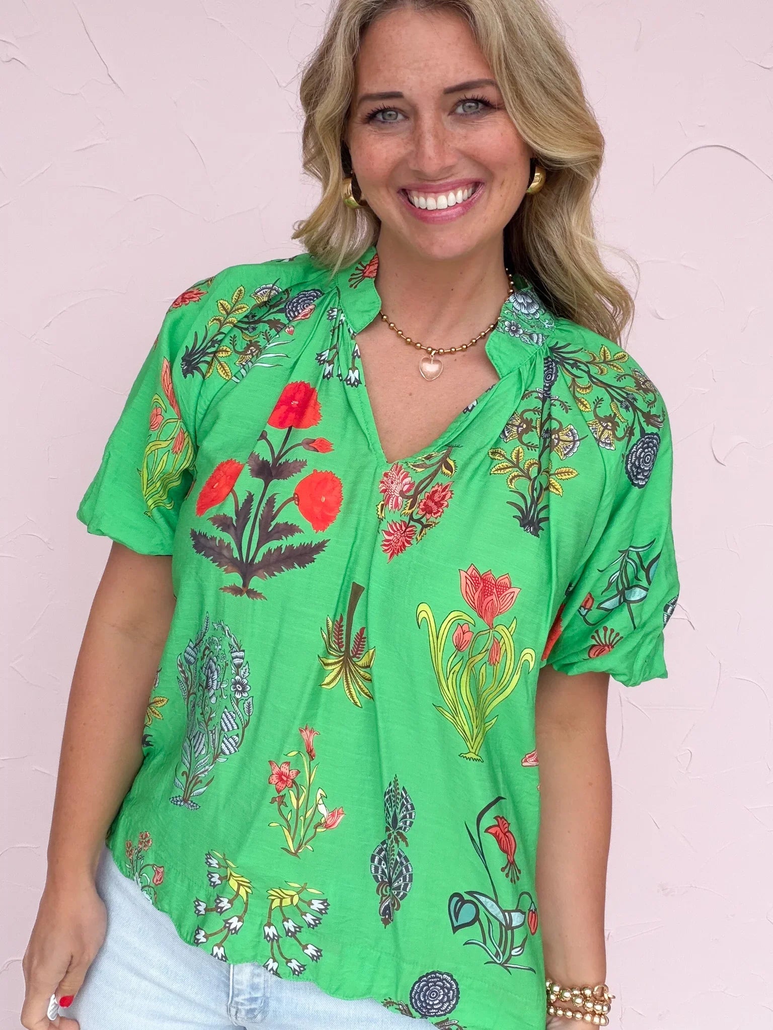 Front Porch Florals Top