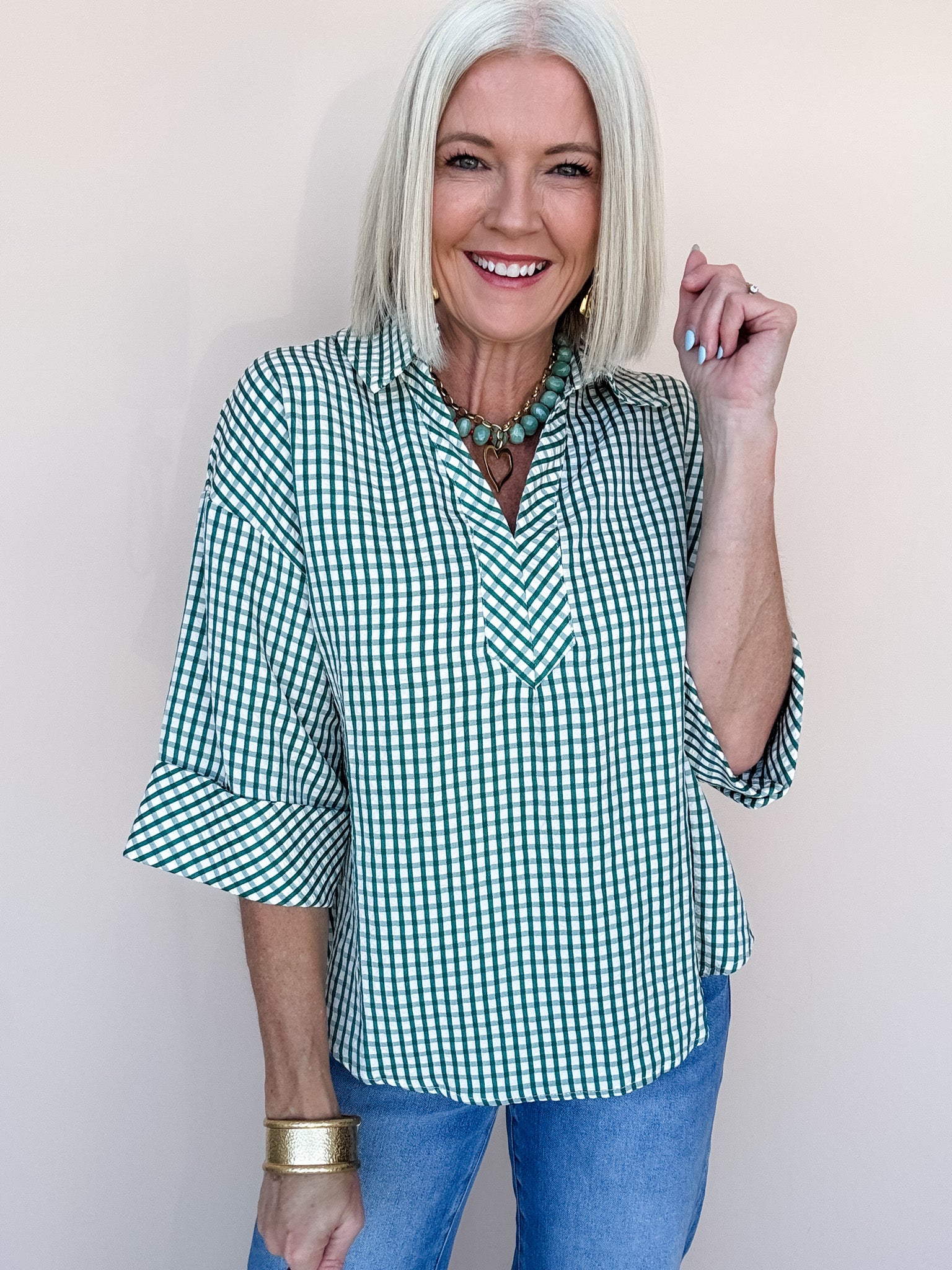 Fernhill Gingham Top