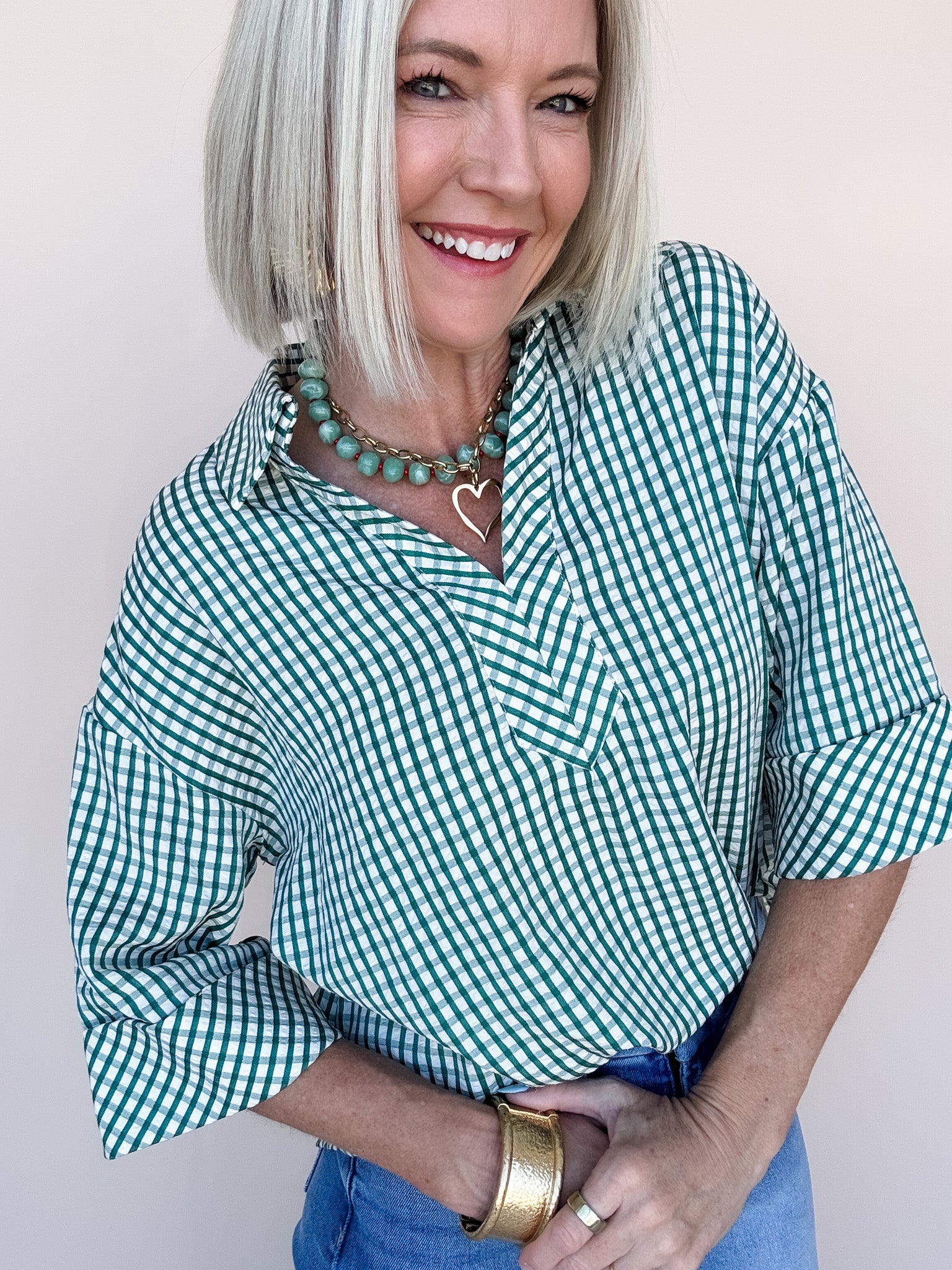 Fernhill Gingham Top