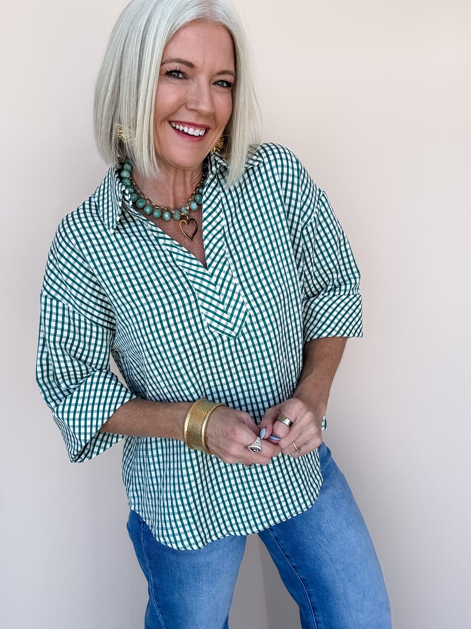 Fernhill Gingham Top