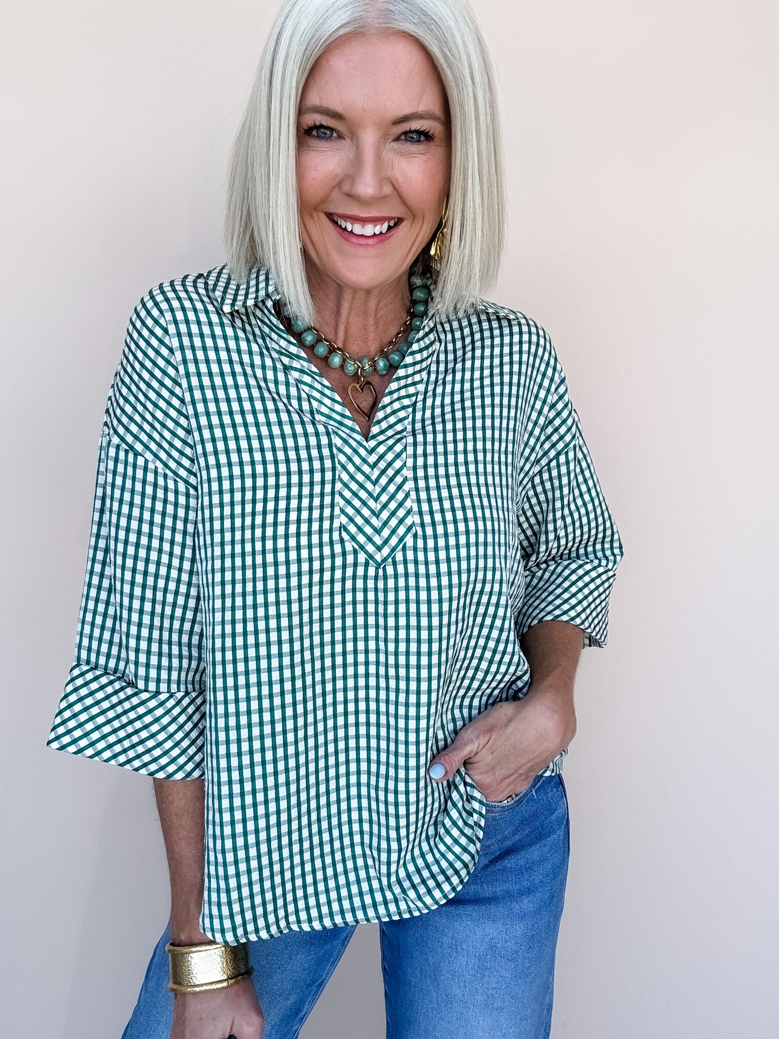 Fernhill Gingham Top