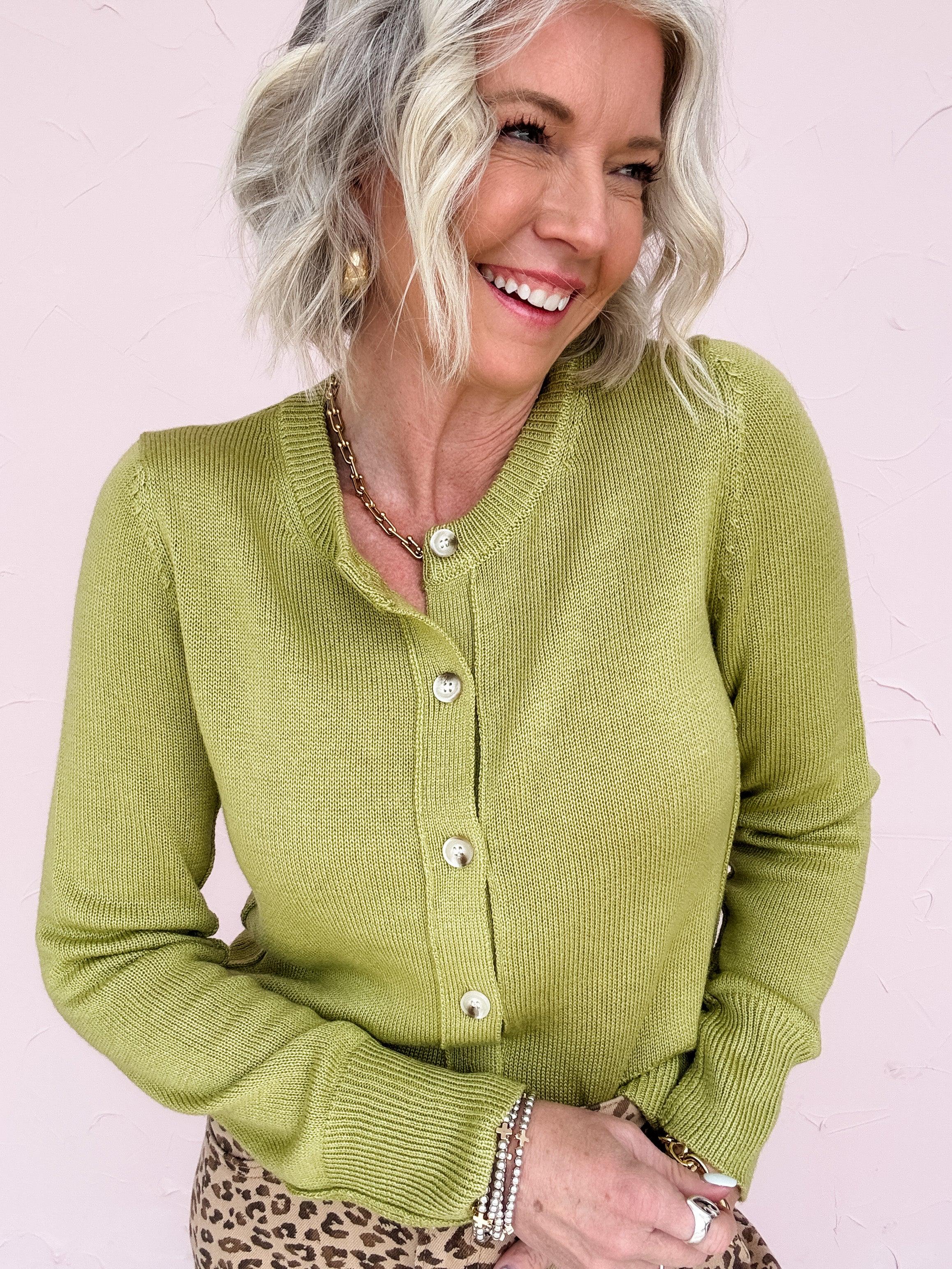 Always Chartreuse Cardigan