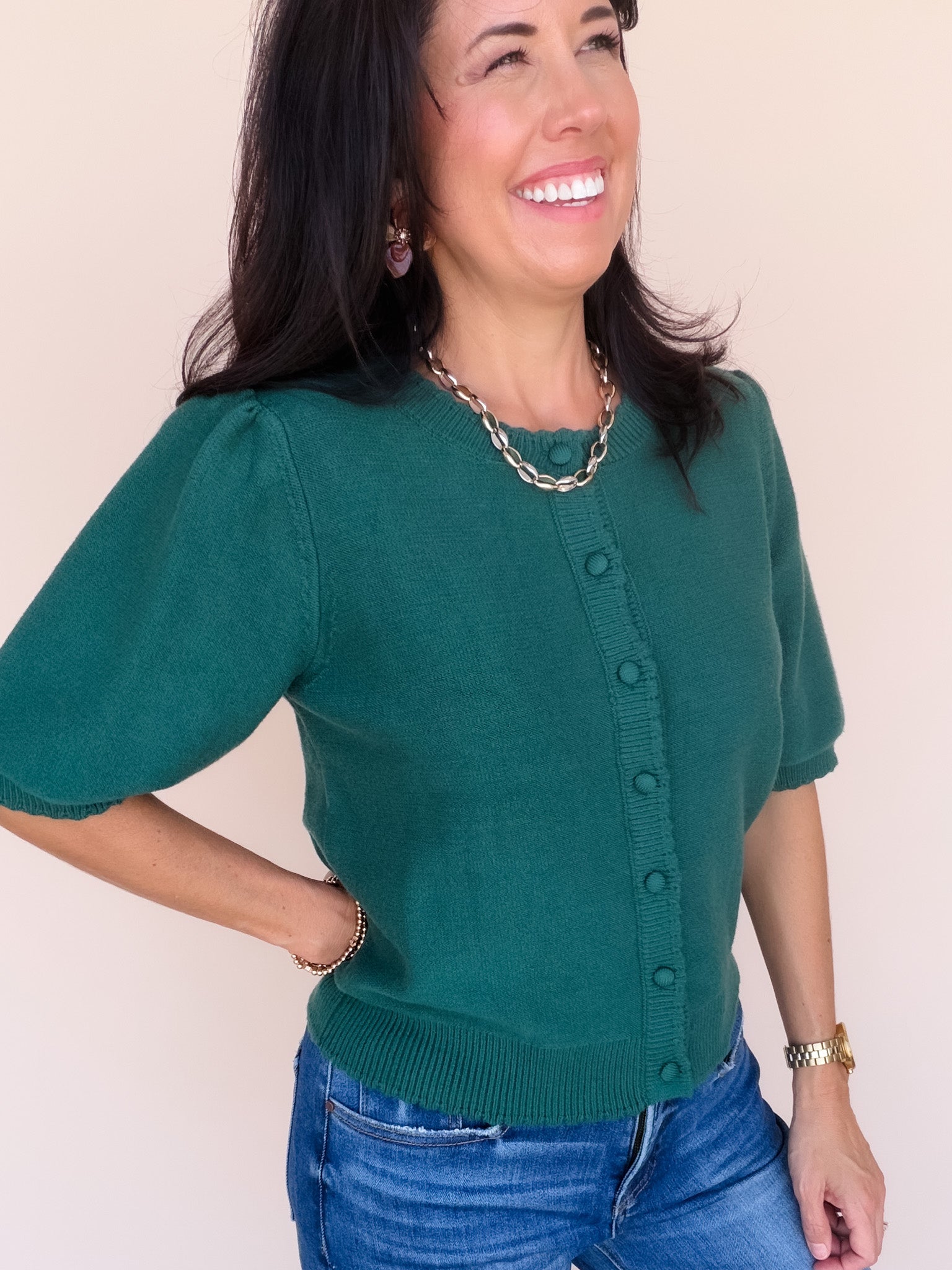 Sweet on the Edges Cardigan | Green