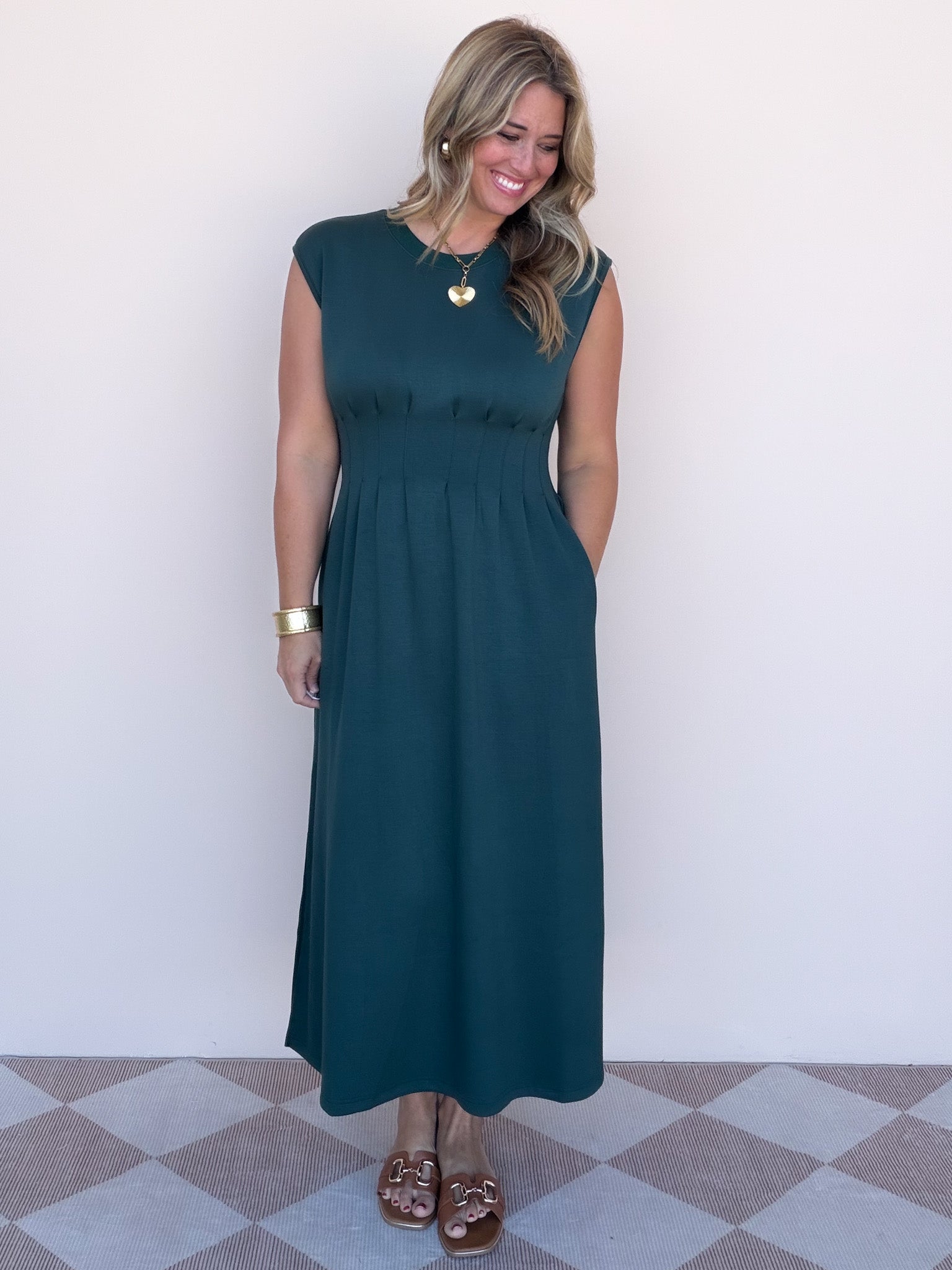 Everyday Ease Dress | Forest Green