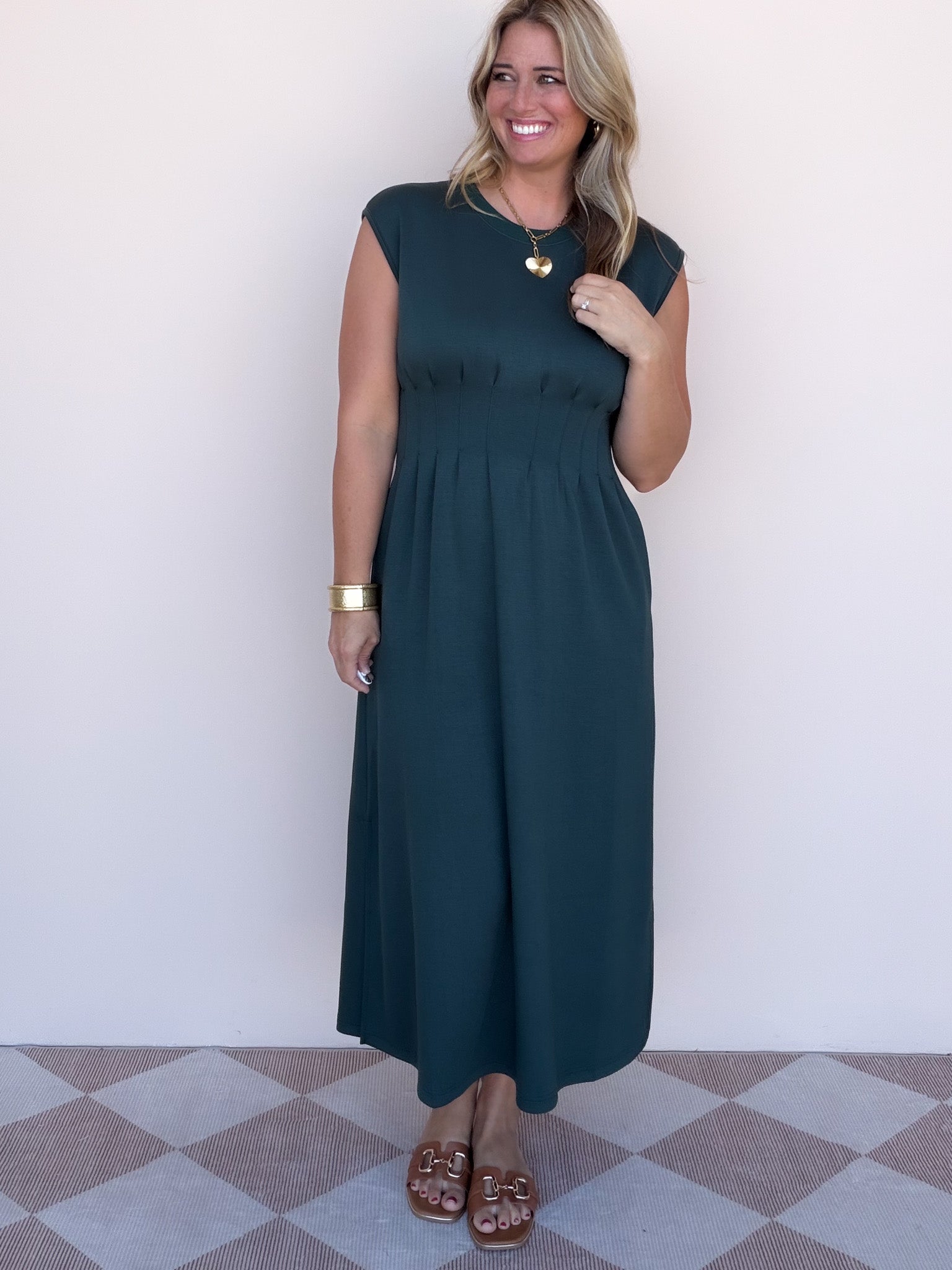 Everyday Ease Dress | Forest Green
