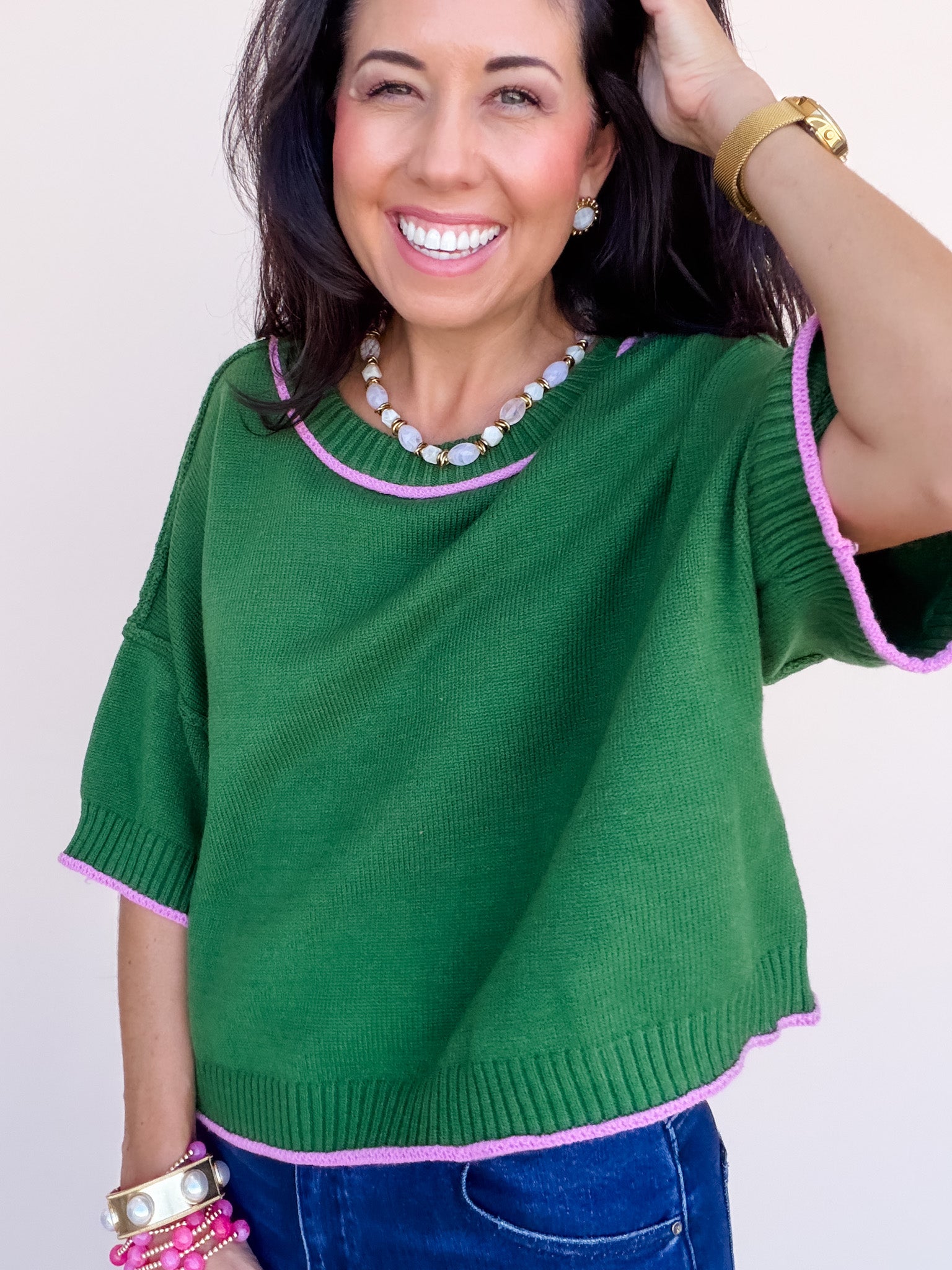 Blanco Morning Knit Top | Pine