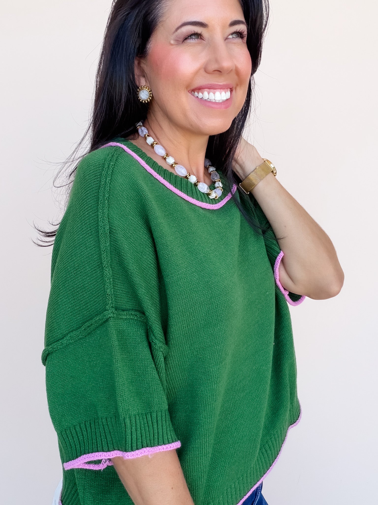 Blanco Morning Knit Top | Pine