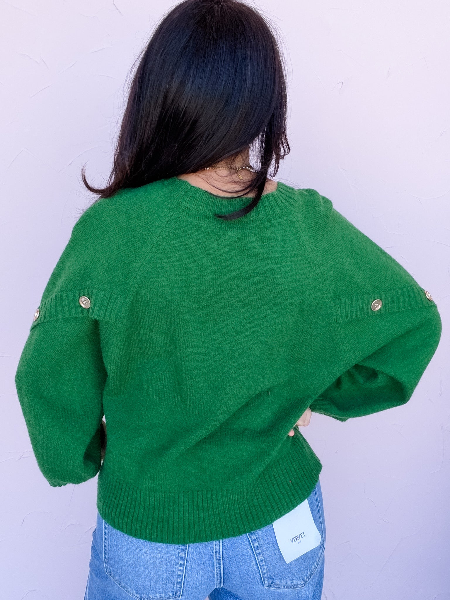 Golden Touch Knit Top | Pine