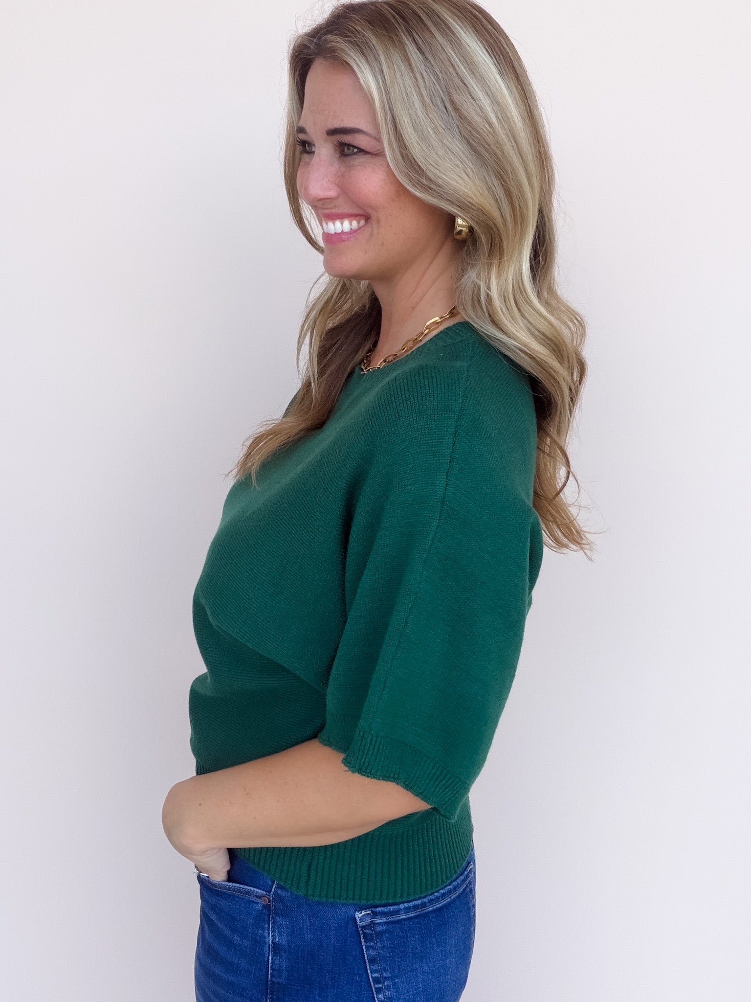 Landry Knit Top | Forest